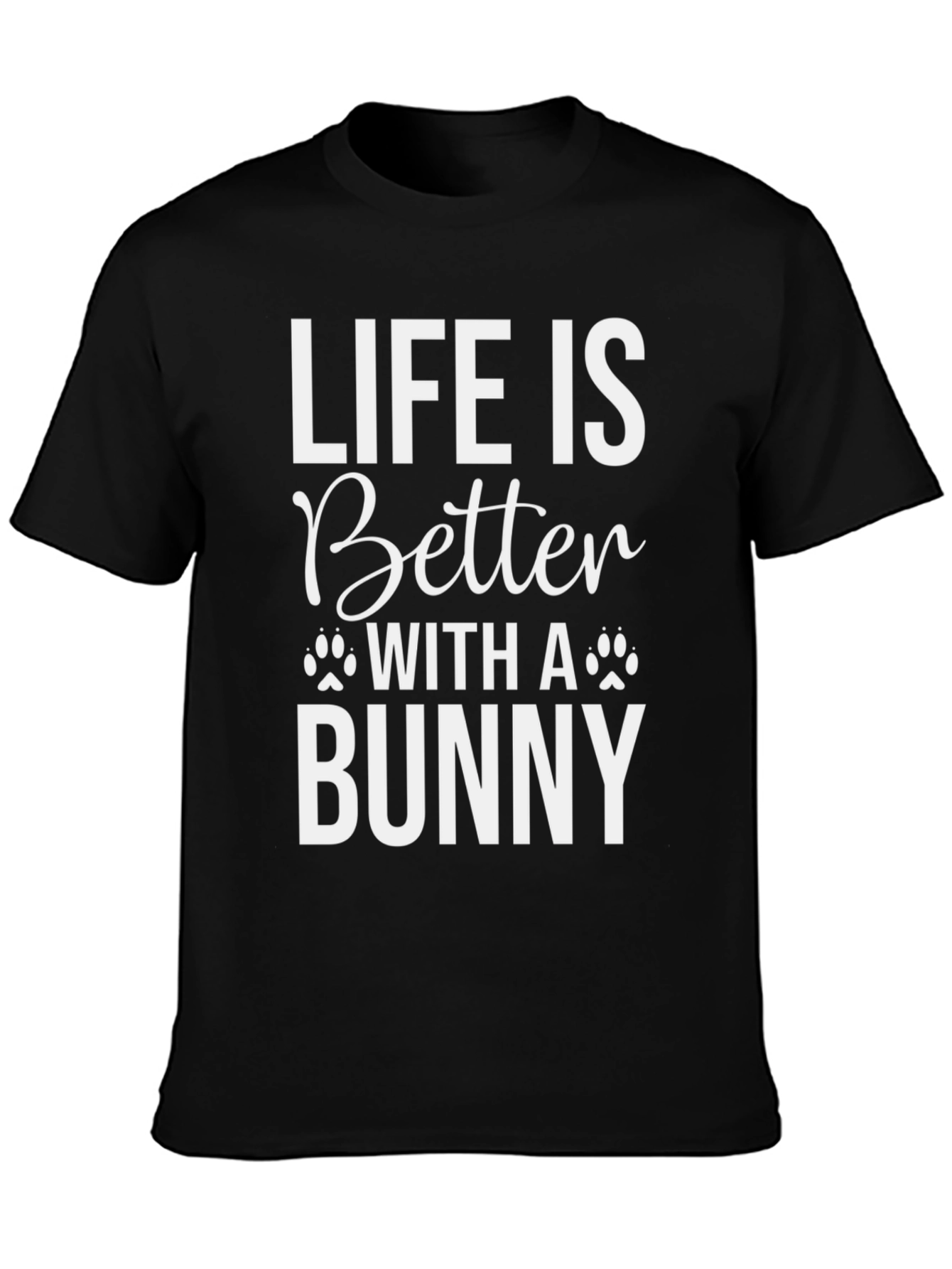 Black Life is Better with a Bunny T-Shirt view 3