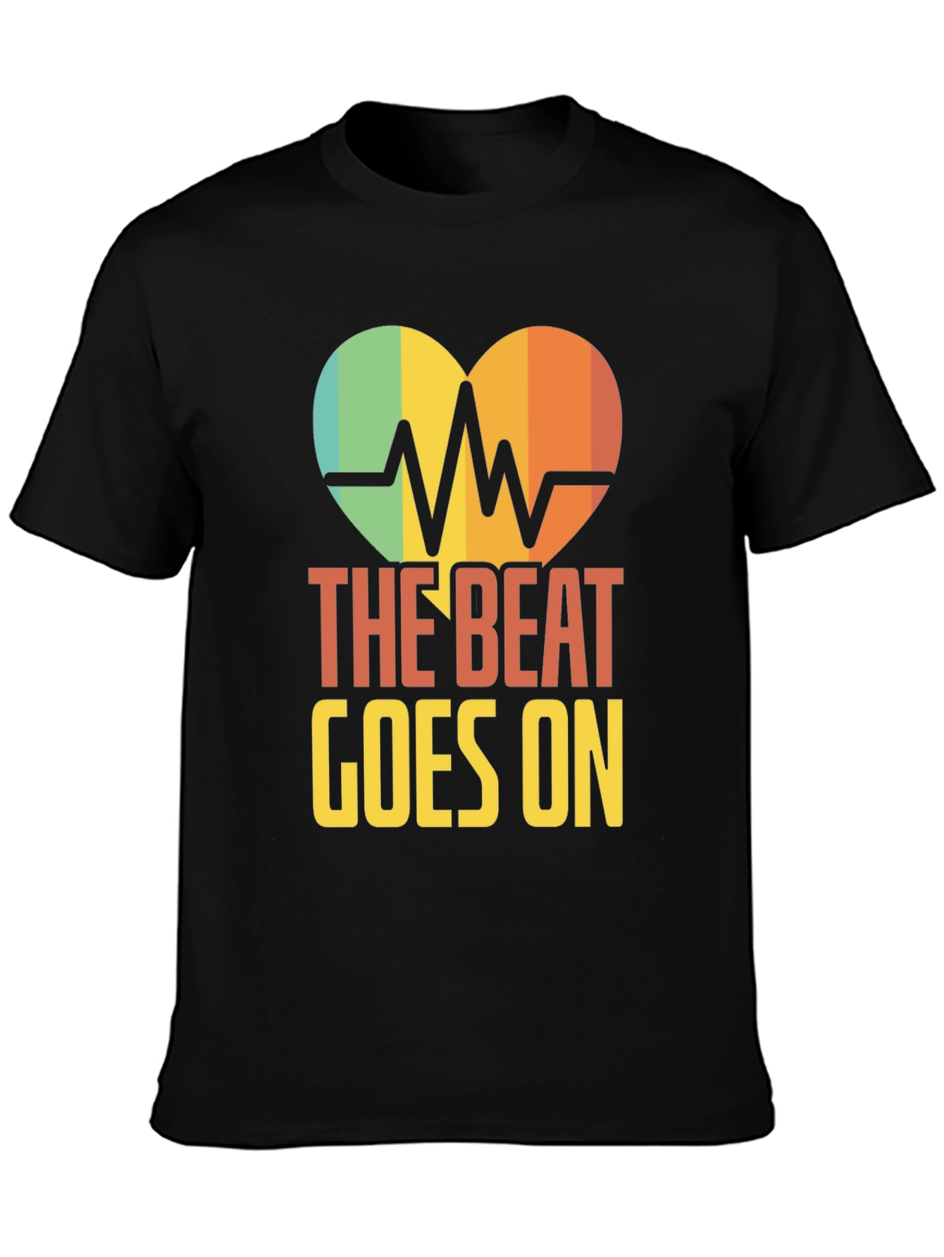 Black The Beat Goes On Graphic Tee view 3