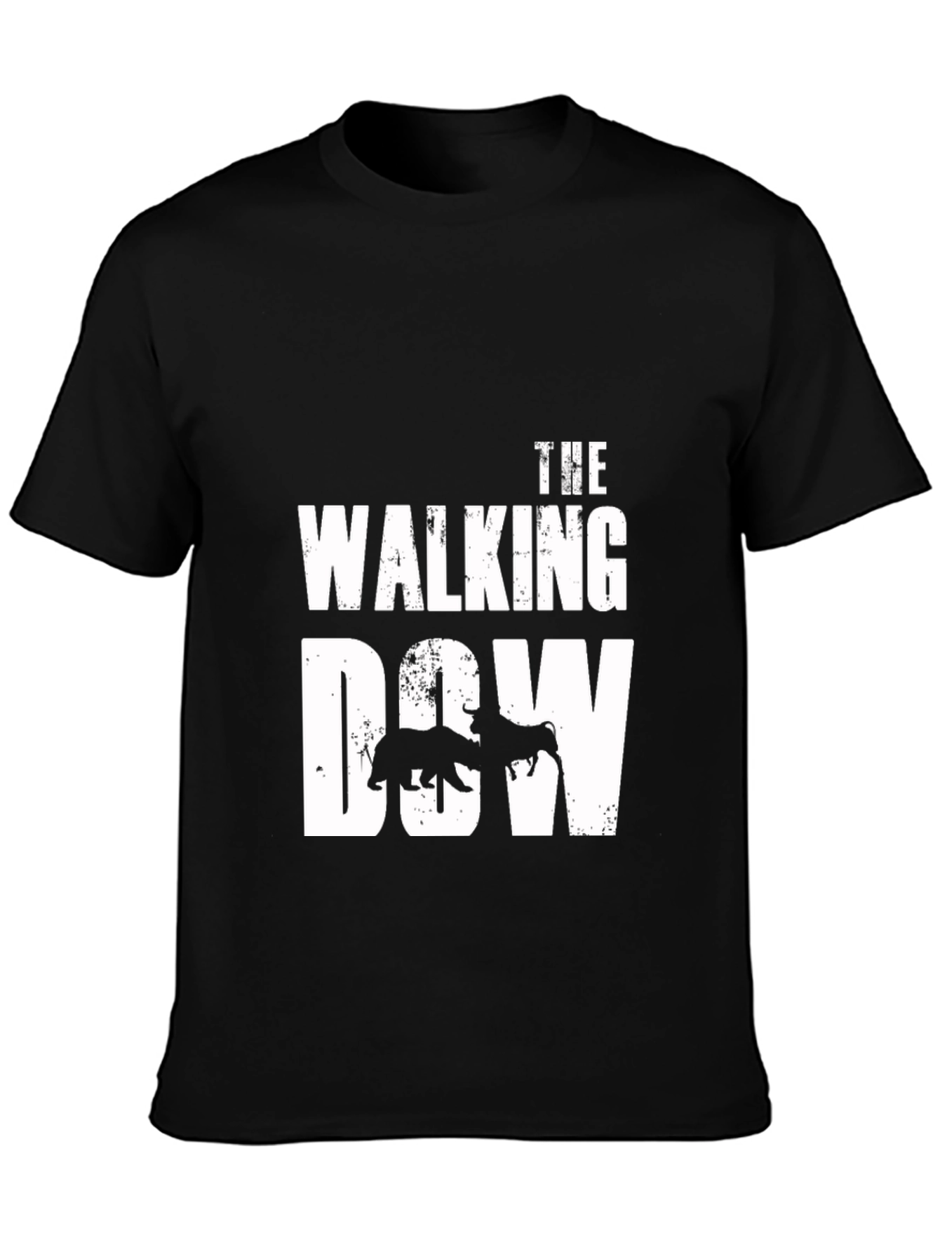 Black Walking Dow Black T-Shirt Bear vs Bull view 3