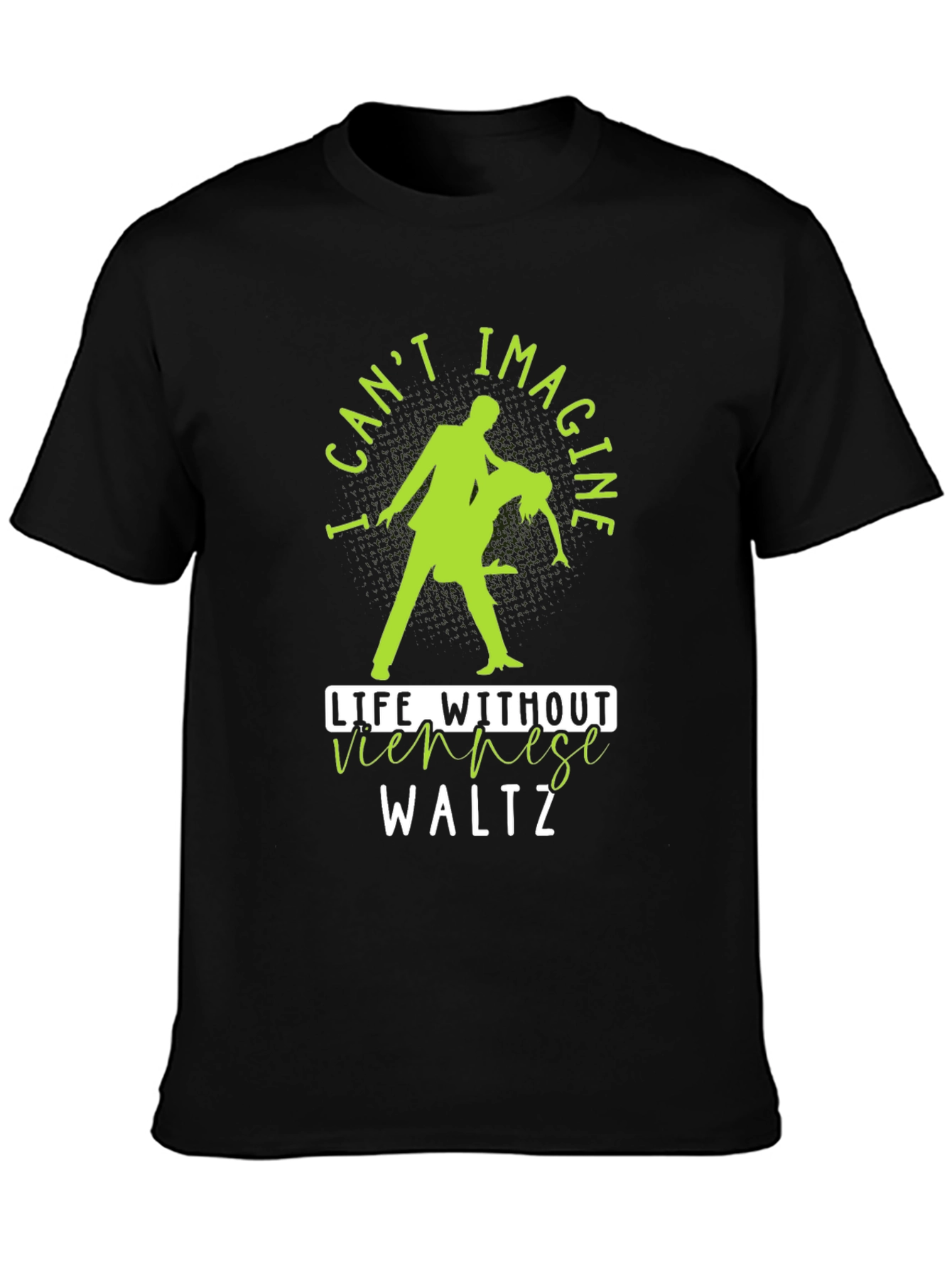 Black Viennese Waltz T-Shirt - Dance Lovers Tee view 3
