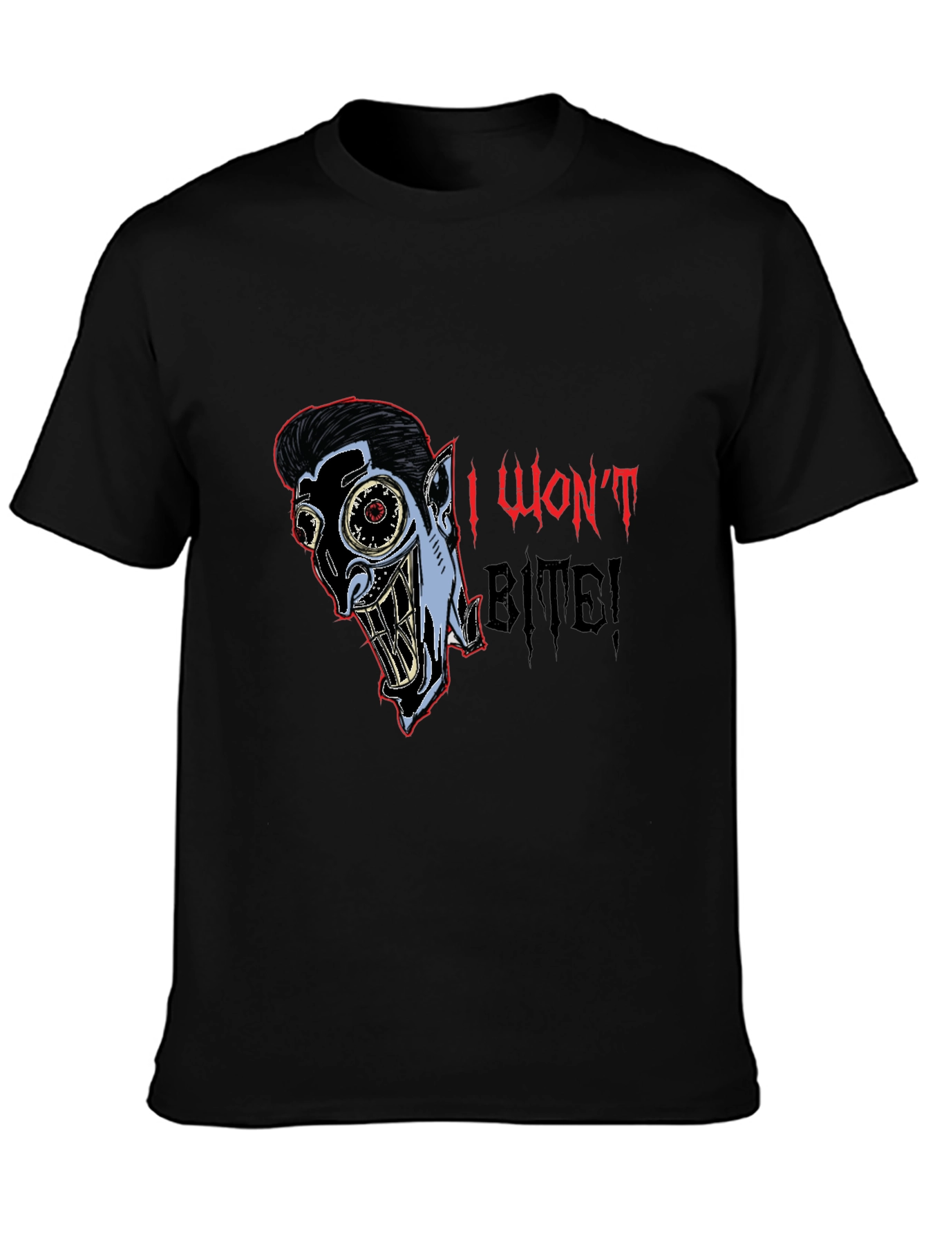 Black I Won't Bite Graphic Tee view 3