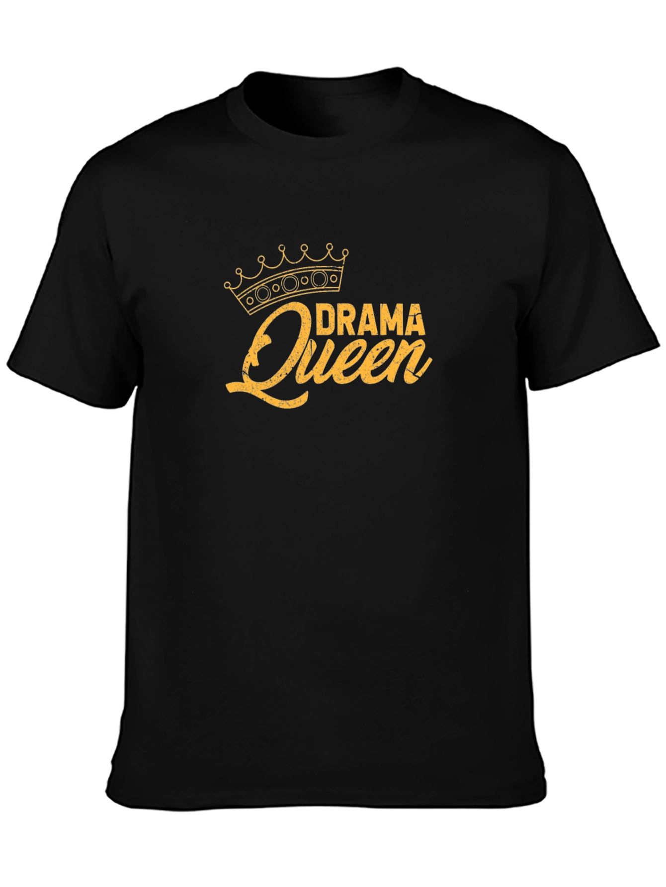 Black Drama Queen T-Shirt - Black Graphic Tee view 3