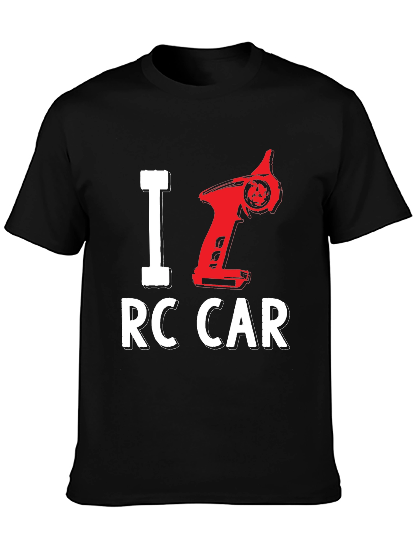 Black I Love RC Car Black T-Shirt view 3