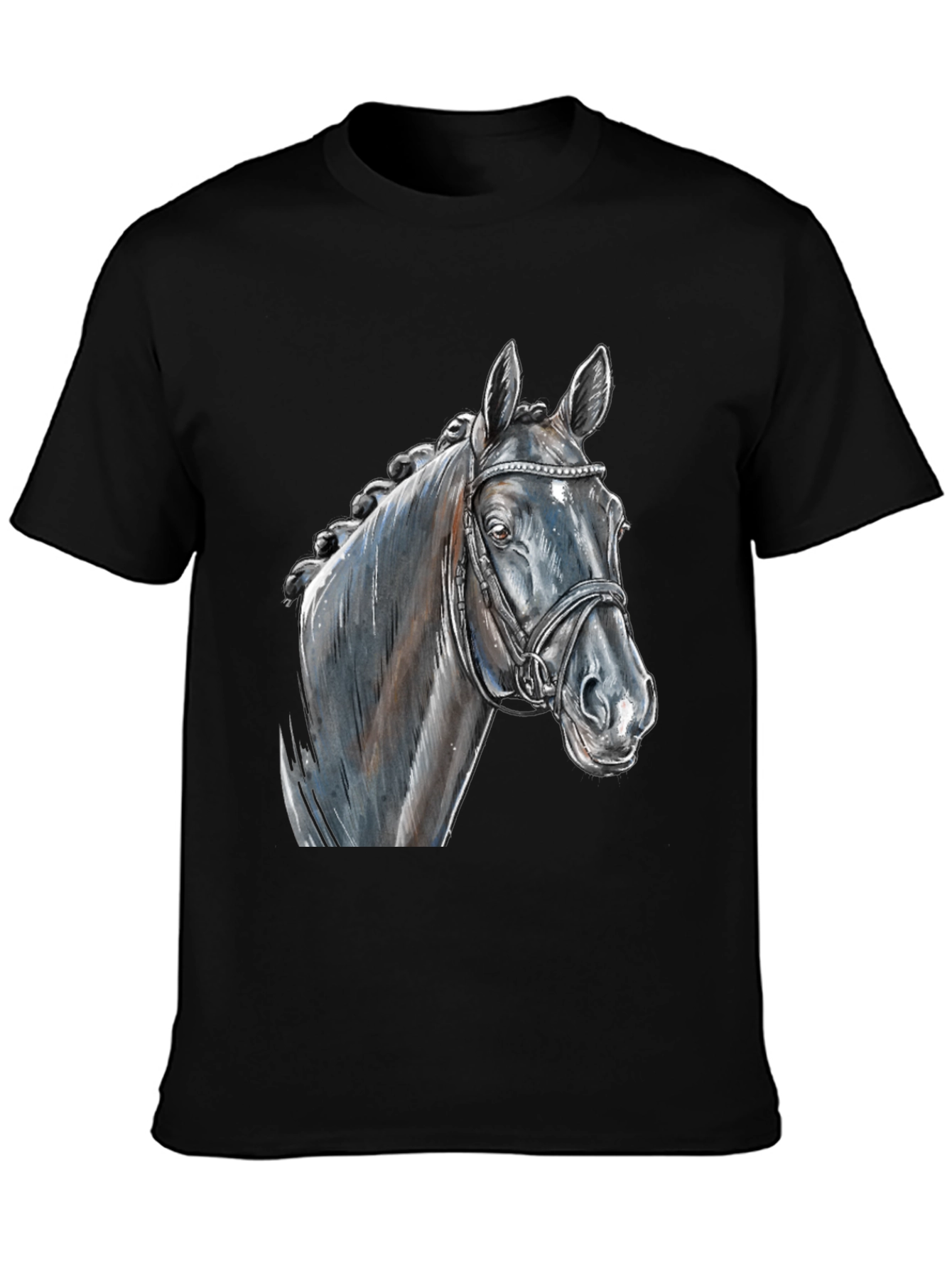 Black Black Horse Graphic Tee - Equestrian Style view 3