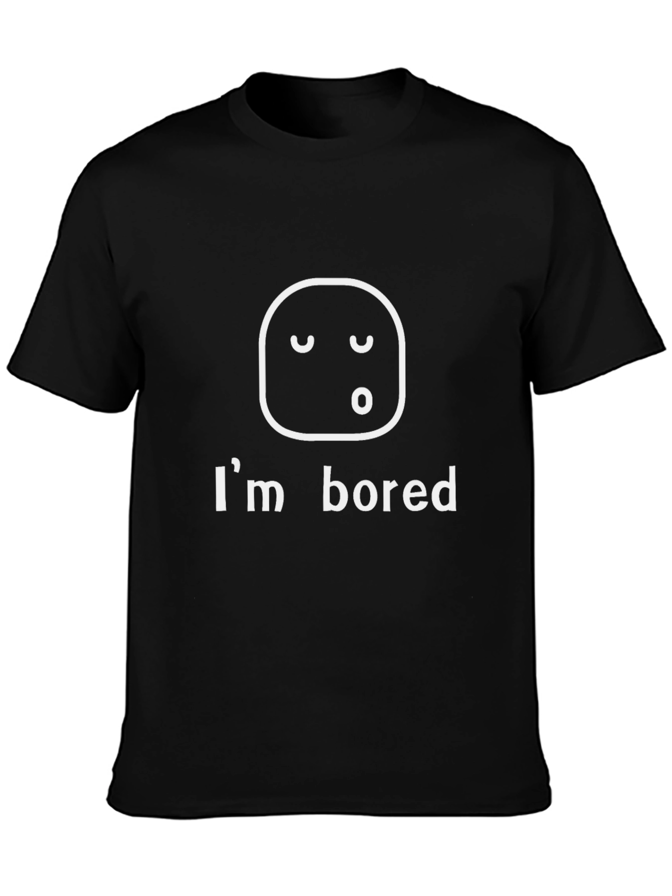 Black I'm Bored Black T-Shirt - Express Your Mood! view 3