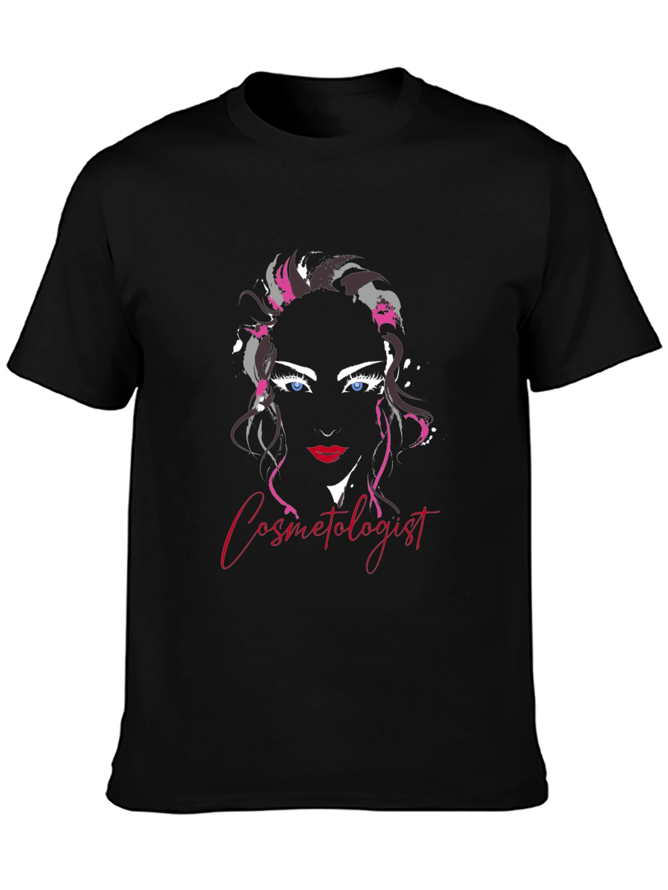 Black Cosmetologist Graphic Tee - Unisex Black T-Shirt view 3