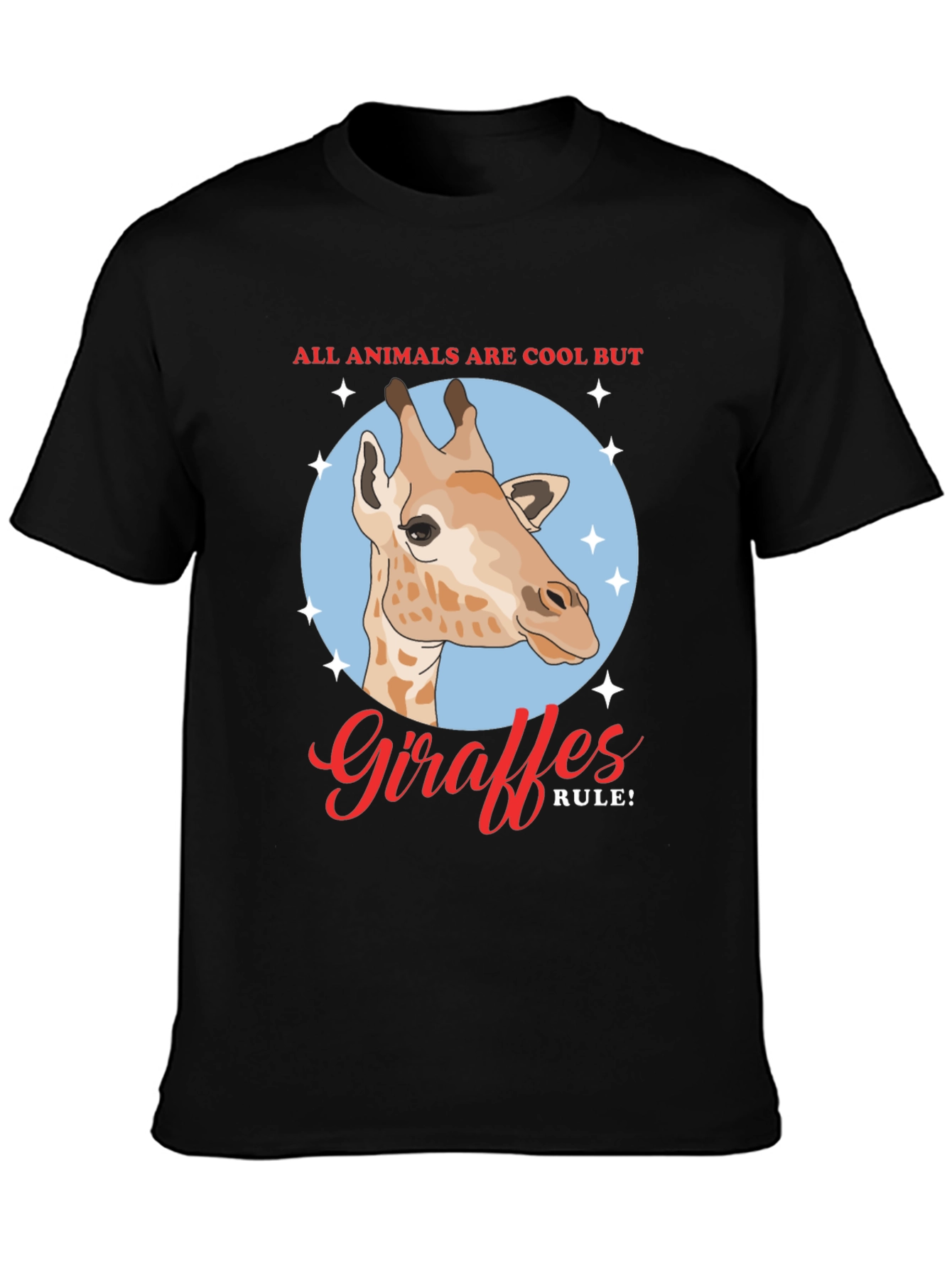 Black Giraffe Rule! Men's Graphic T-Shirt view 3
