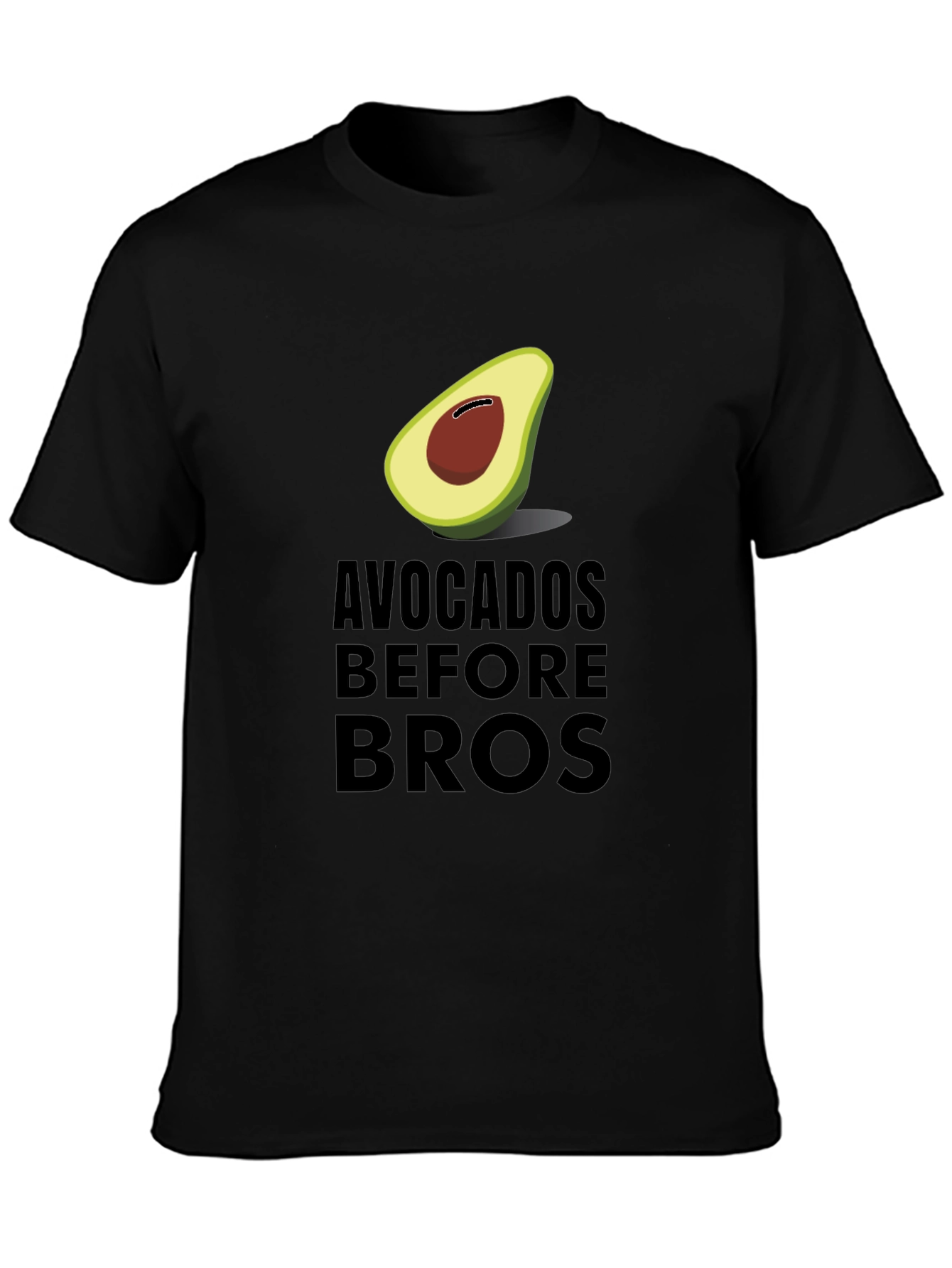 Black Avocados Before Bros Funny Graphic Tee view 3