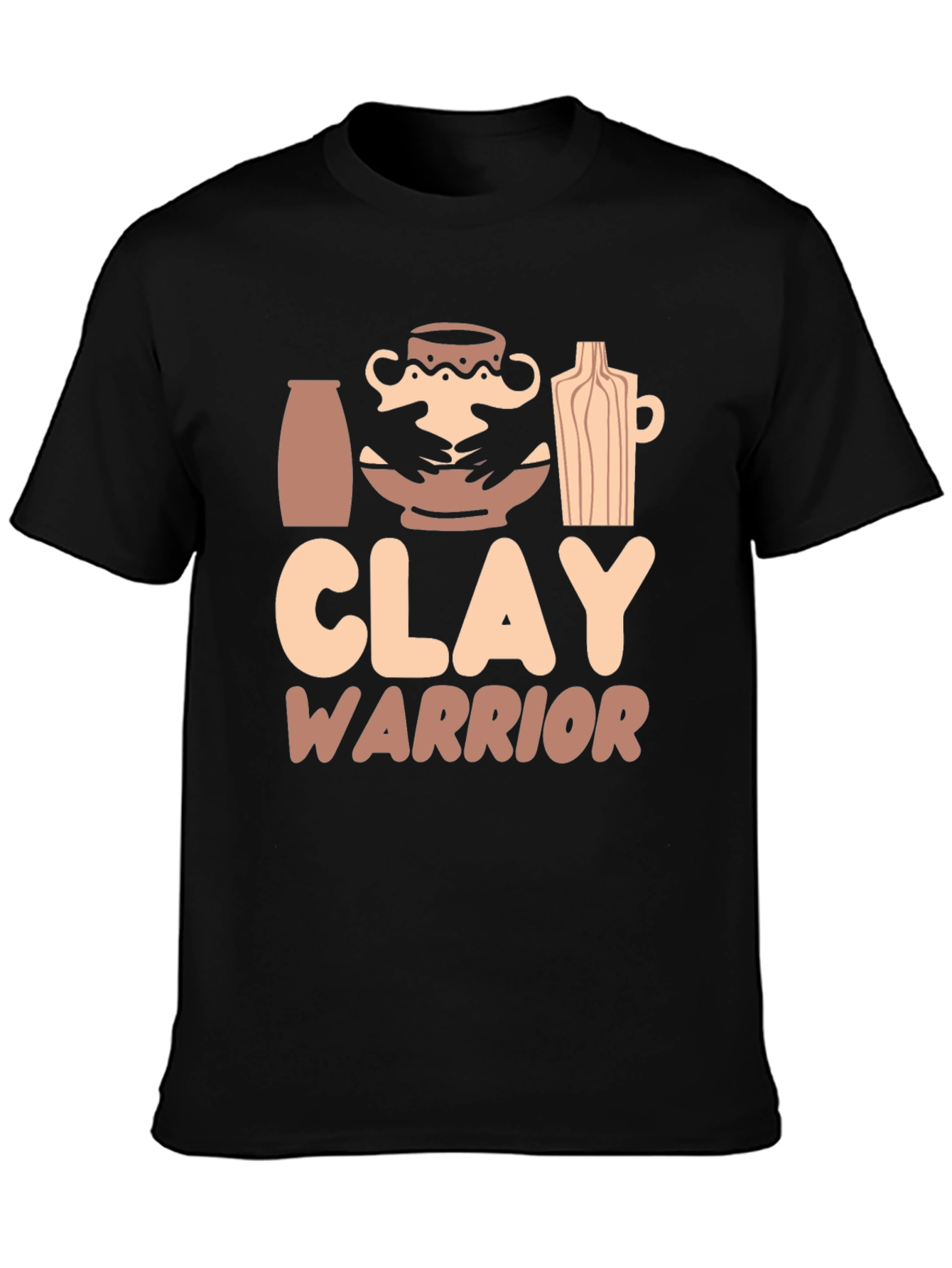 Black Clay Warrior Graphic T-Shirt - Pottery Lover Gift view 3