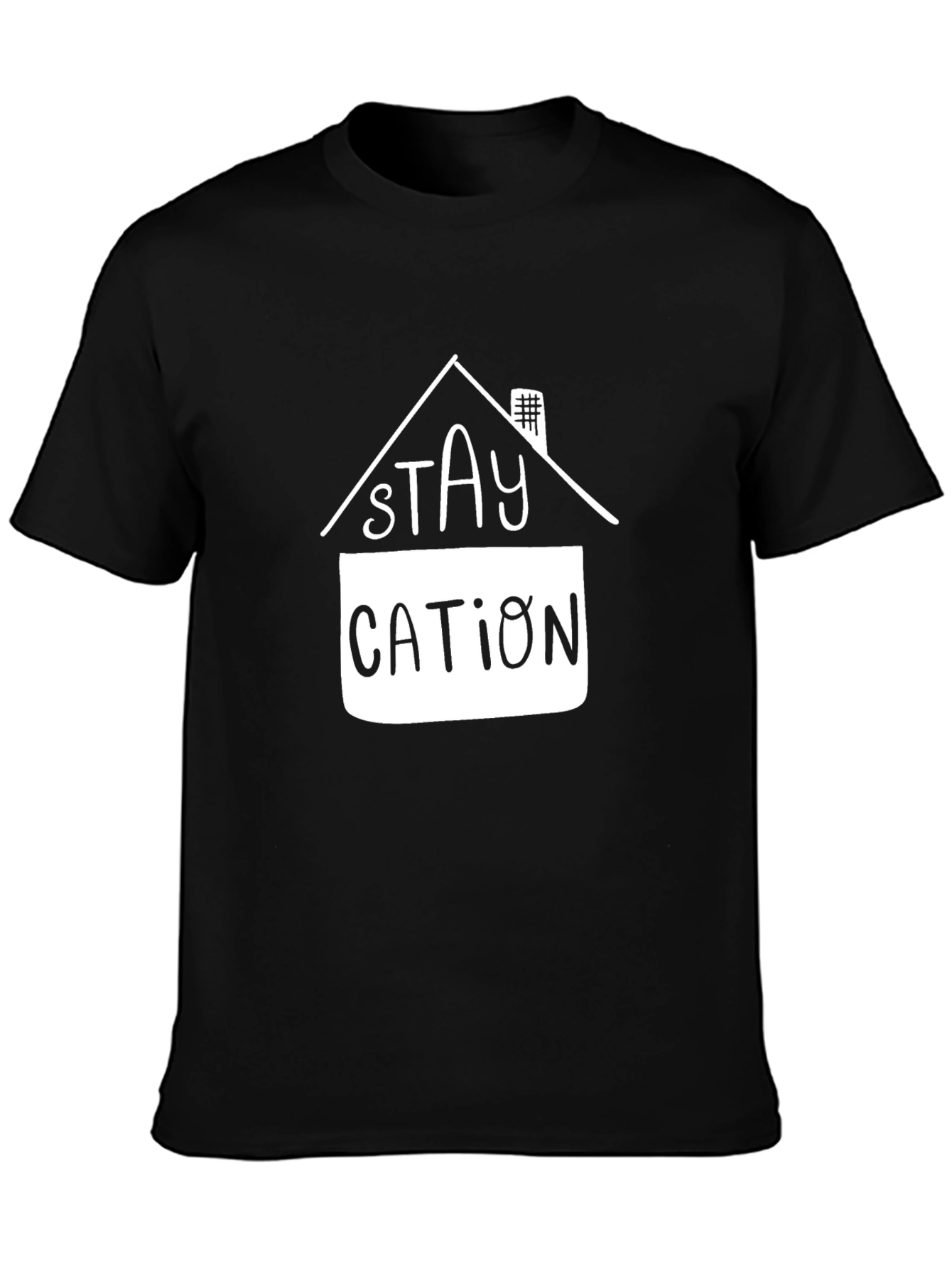 Black Staycation Graphic Tee - Relax at Home! view 3