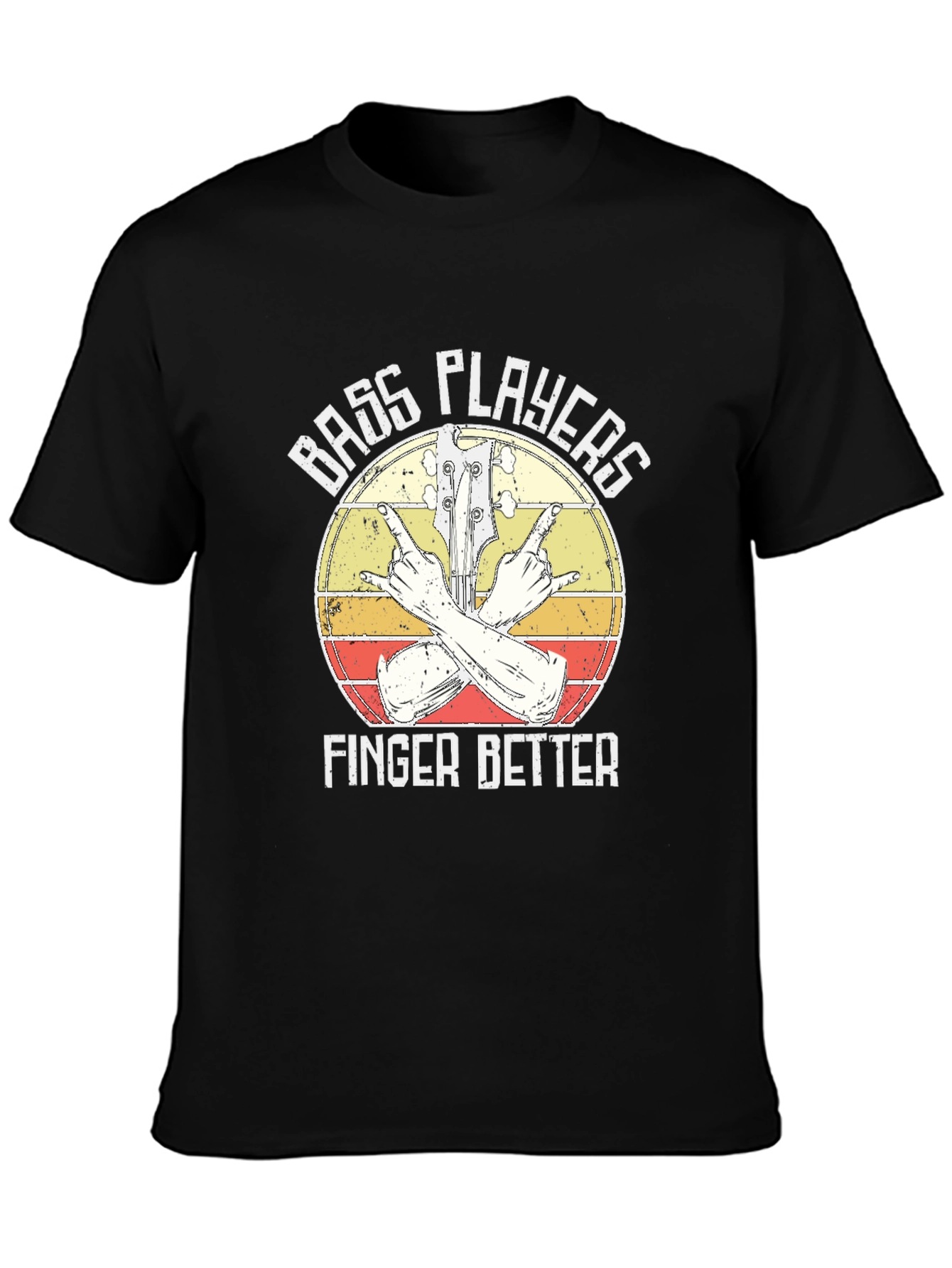 Black Bass Players Finger Better T-Shirt view 3