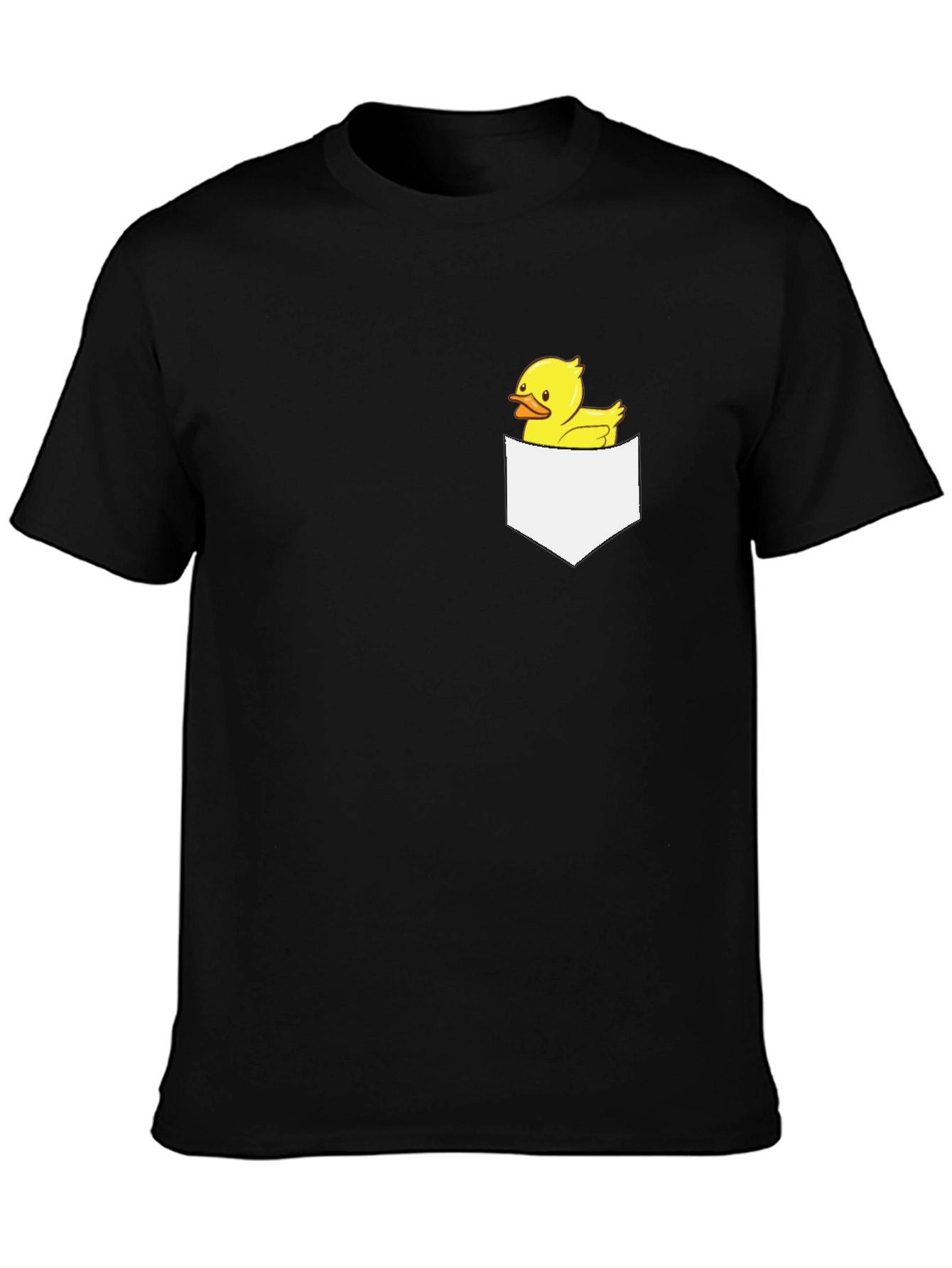Black Duck Pocket Graphic Tee - Black Cotton T-Shirt view 3
