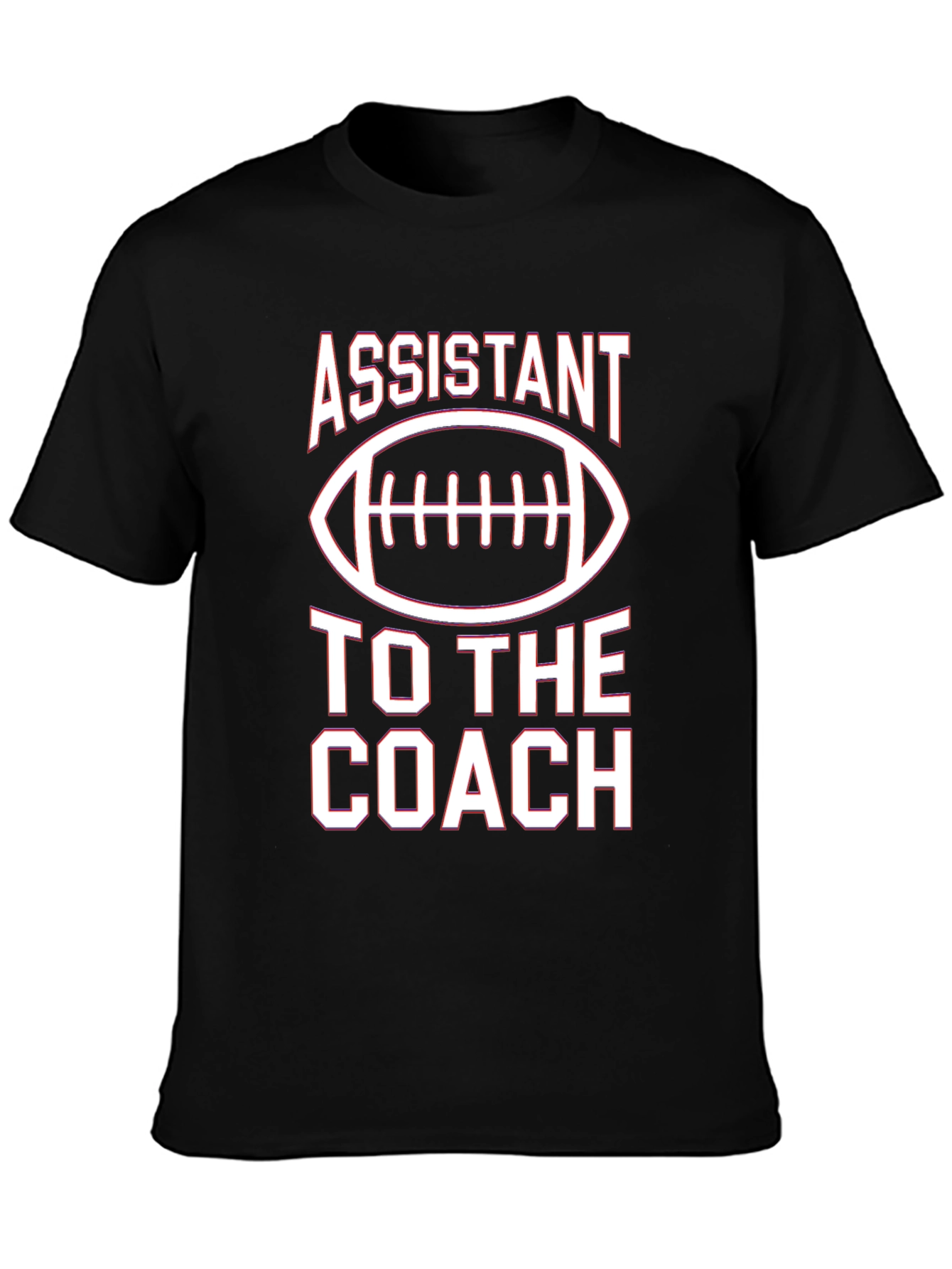 Black Assistant to the Coach Football Graphic Tee view 3