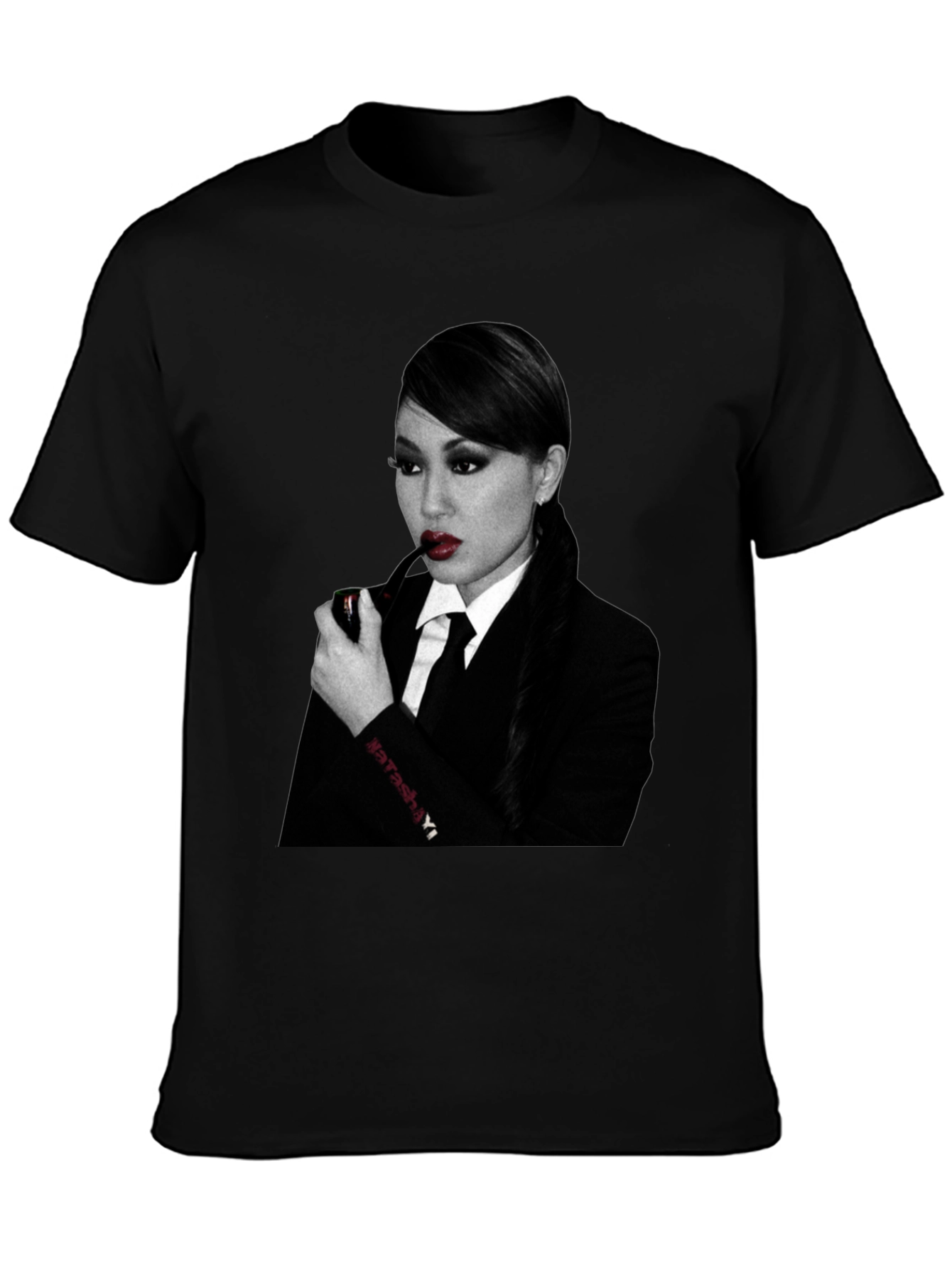 Black Natasha Yi Smoking Pipe Graphic Tee view 3