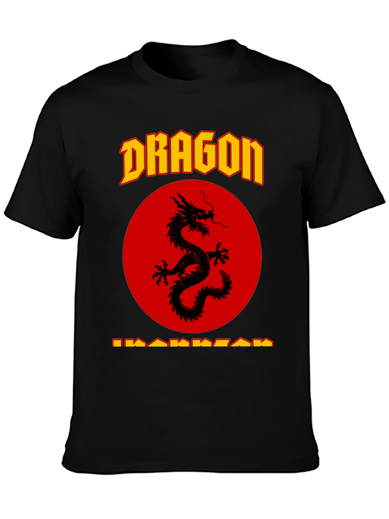 Black Dragon Warrior Graphic T-Shirt - Black view 3