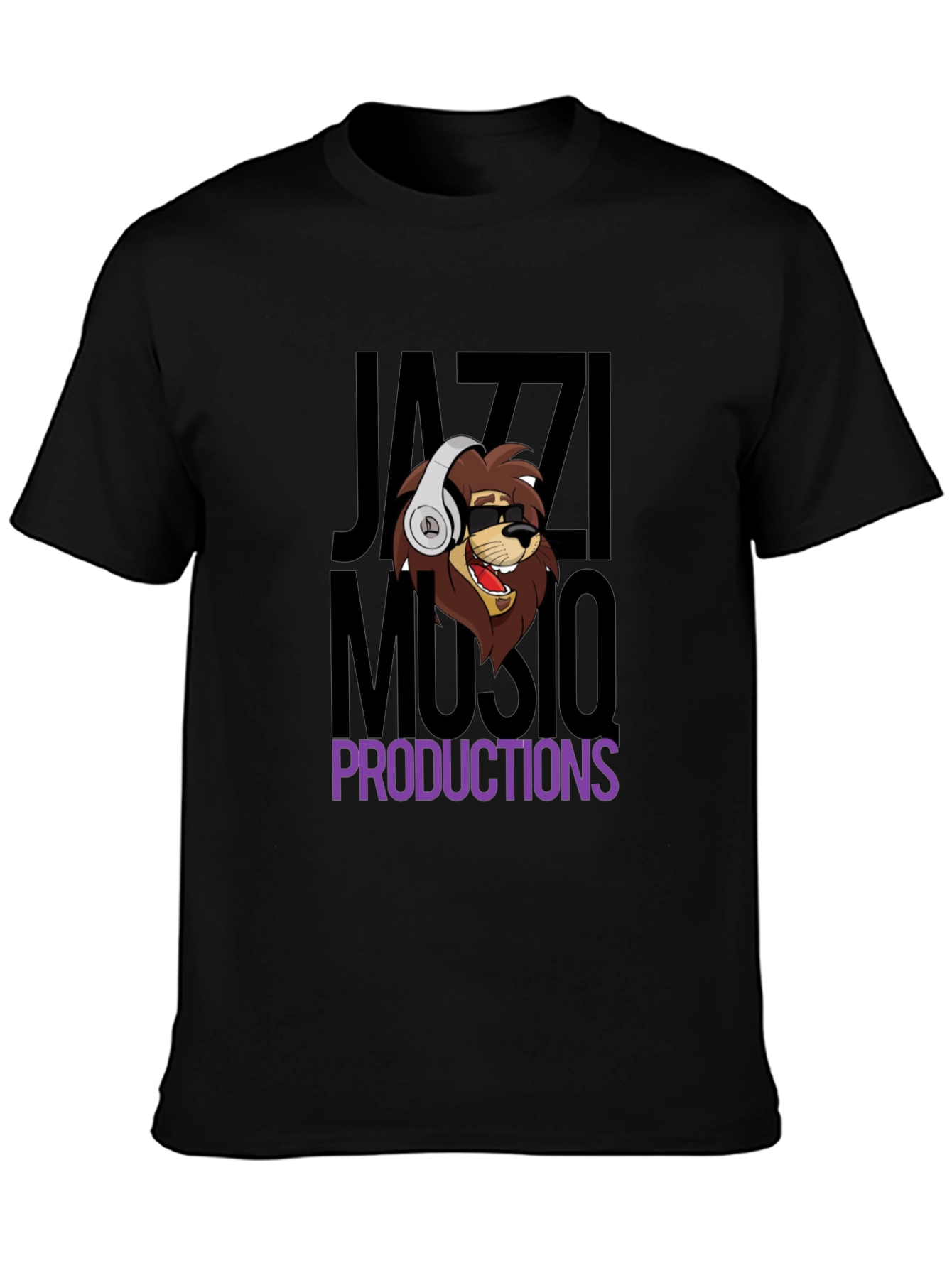 Black Jazz Music Productions Black T-Shirt view 3