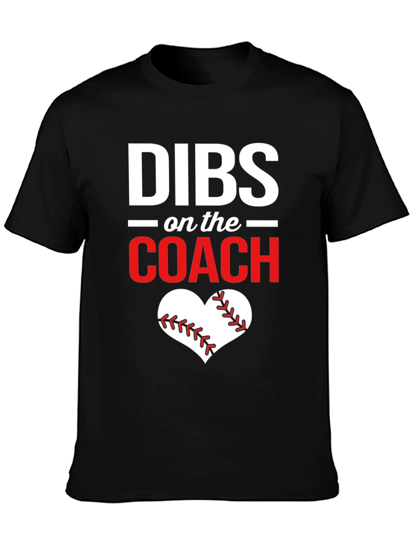 Black Dibs on the Coach Baseball Heart Graphic Tee view 3