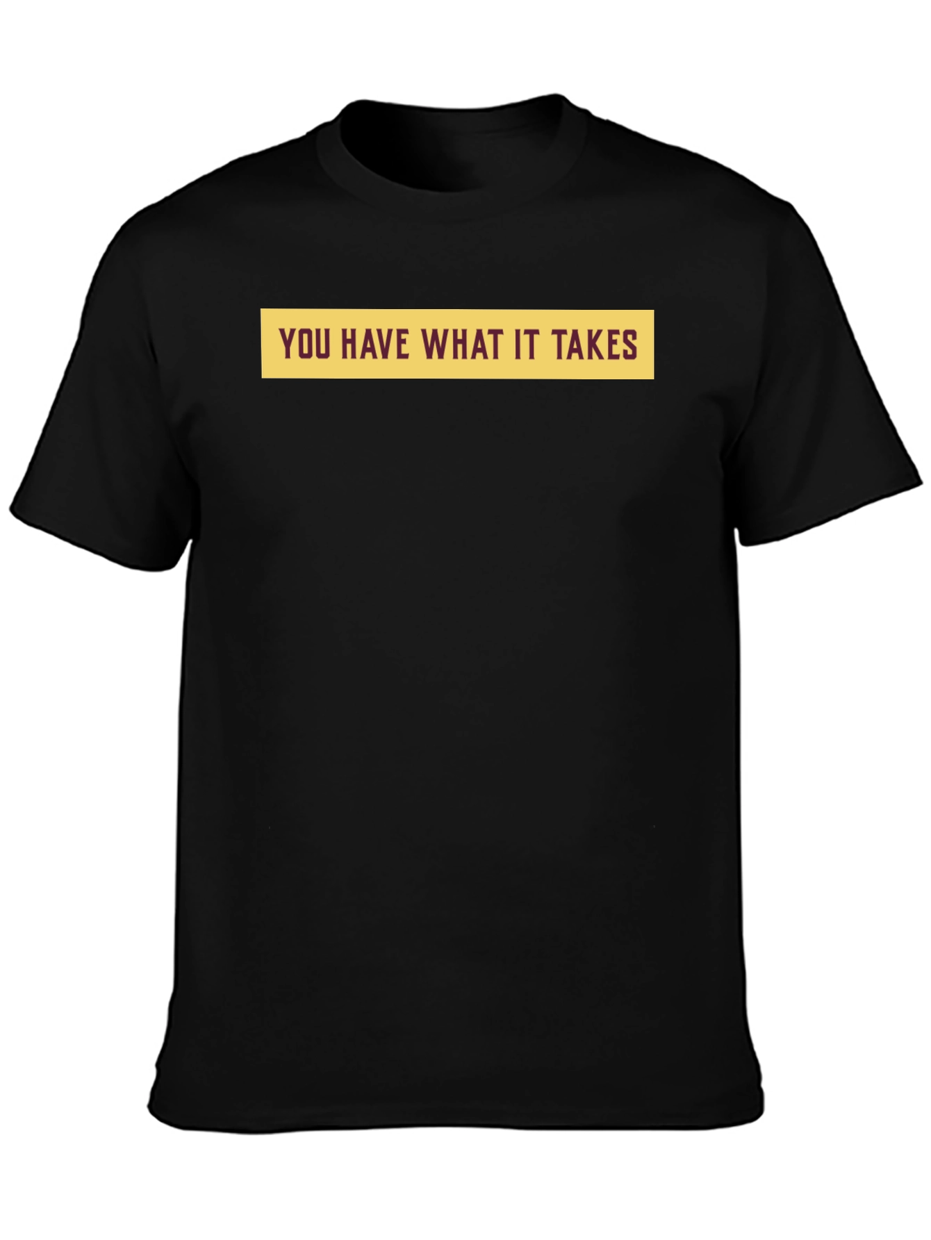 Black Motivational 'You Have What It Takes' Black T-Shirt view 3