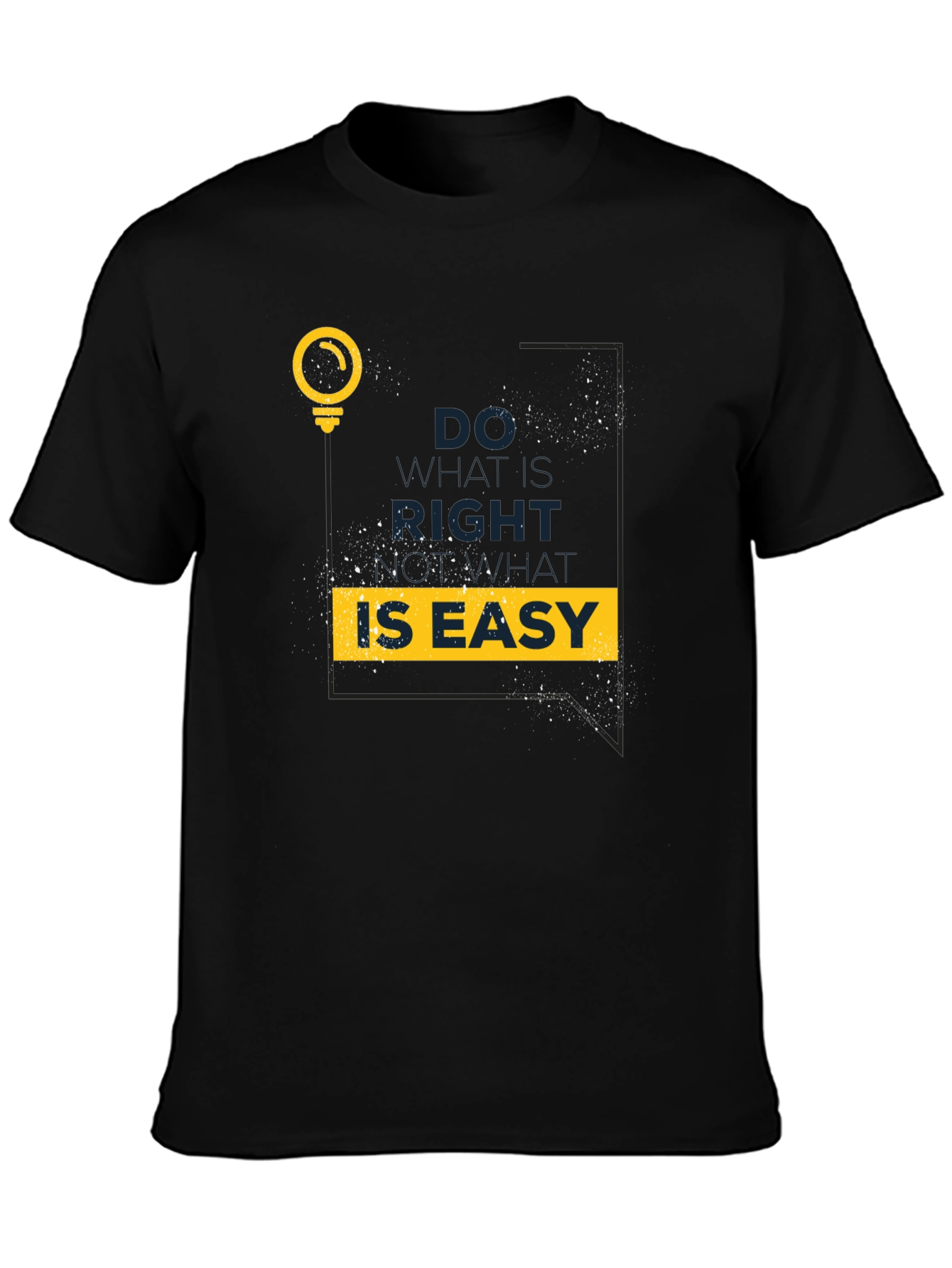Black Motivational Graphic Tee: Do What Is Right view 3