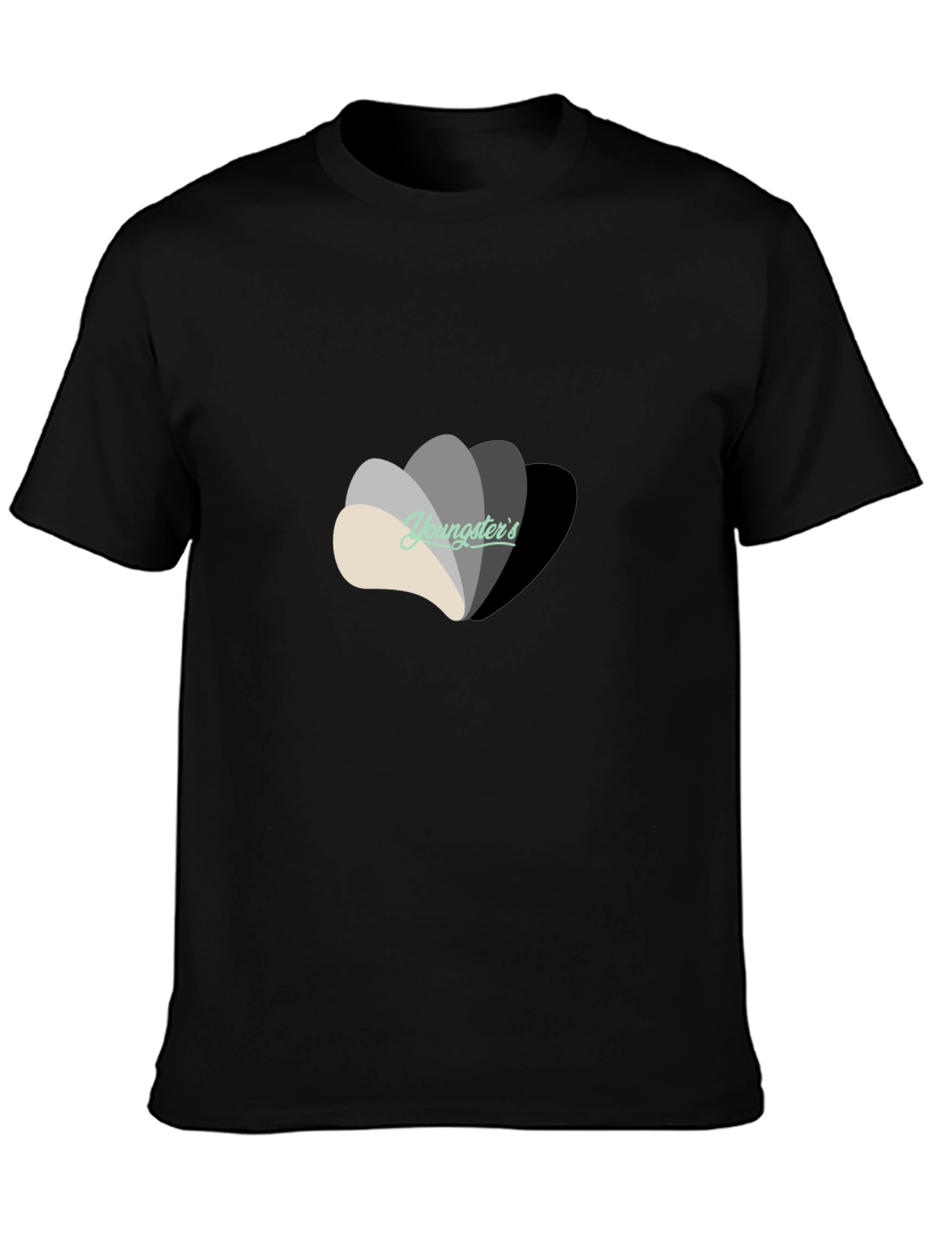 Black Youngster's Graphic Tee - Black Cotton view 3