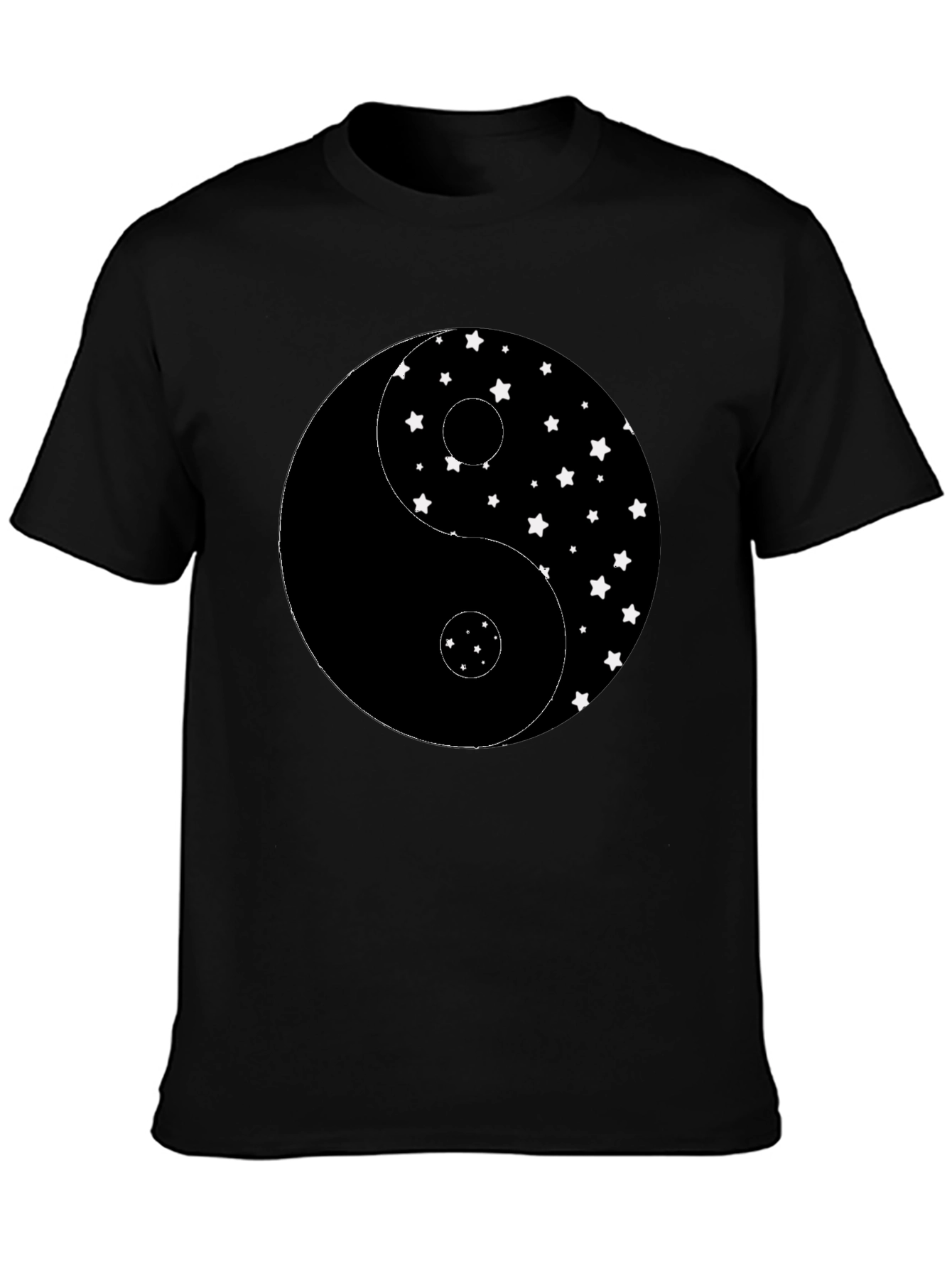 Black Yin Yang Star T-Shirt - Classic Balance, Modern Style view 3