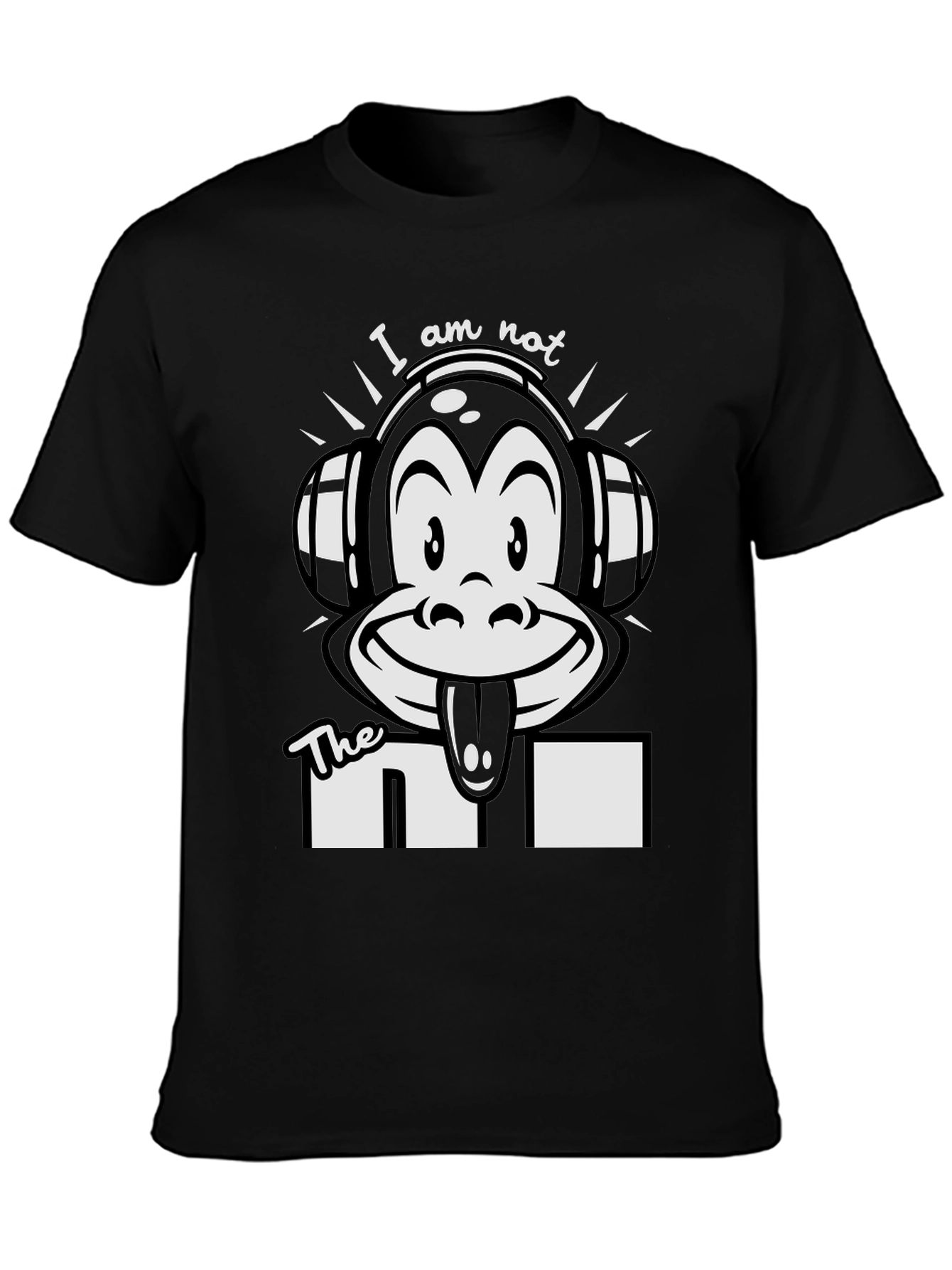Black Monkey DJ Graphic T-Shirt - Funny Music Lover Tee view 3