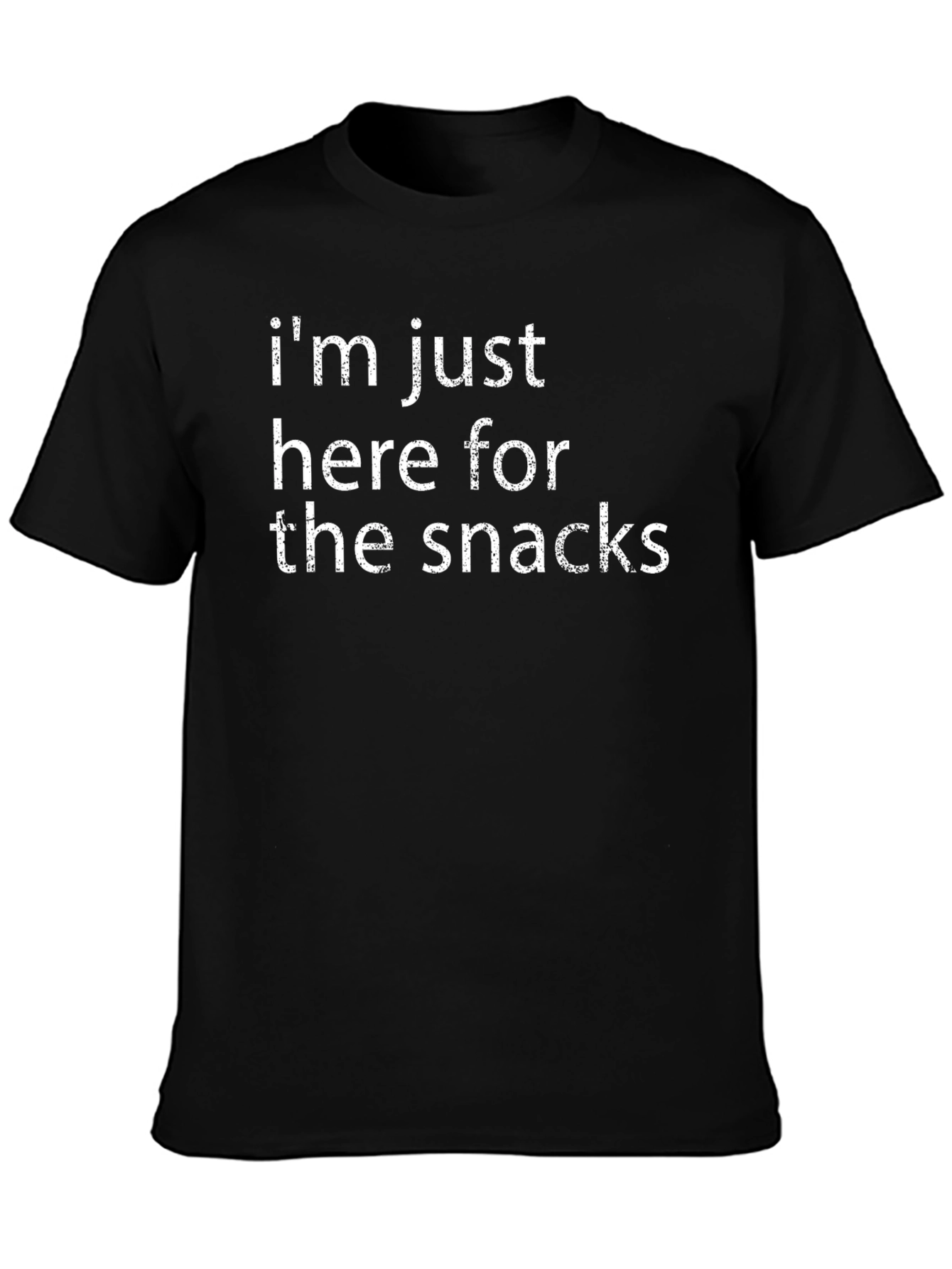 Black Funny Snack T-Shirt - I'm Just Here For The Snacks view 3