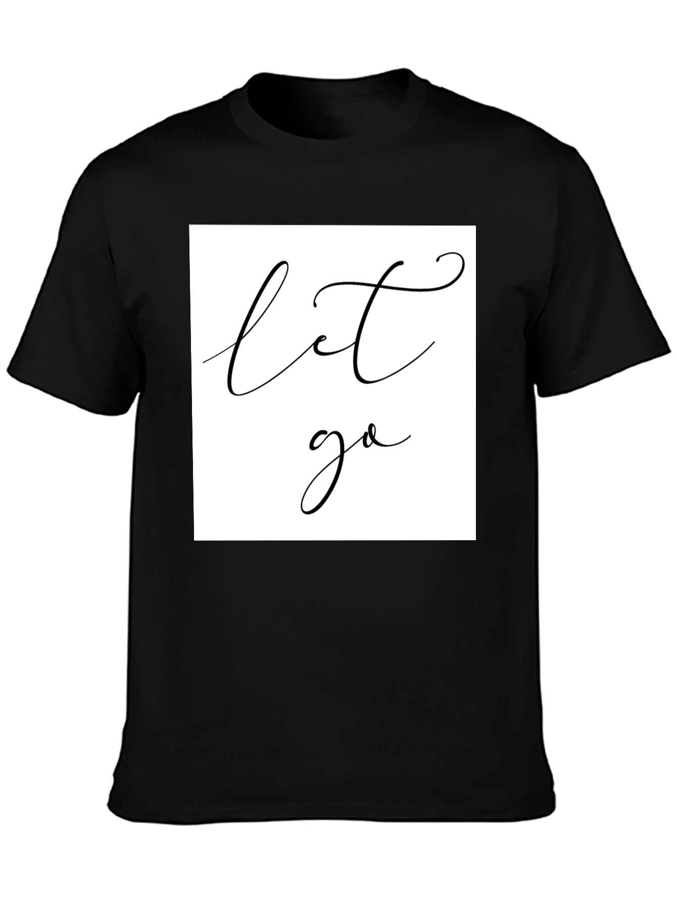 Black Let Go Graphic Tee - Black view 3