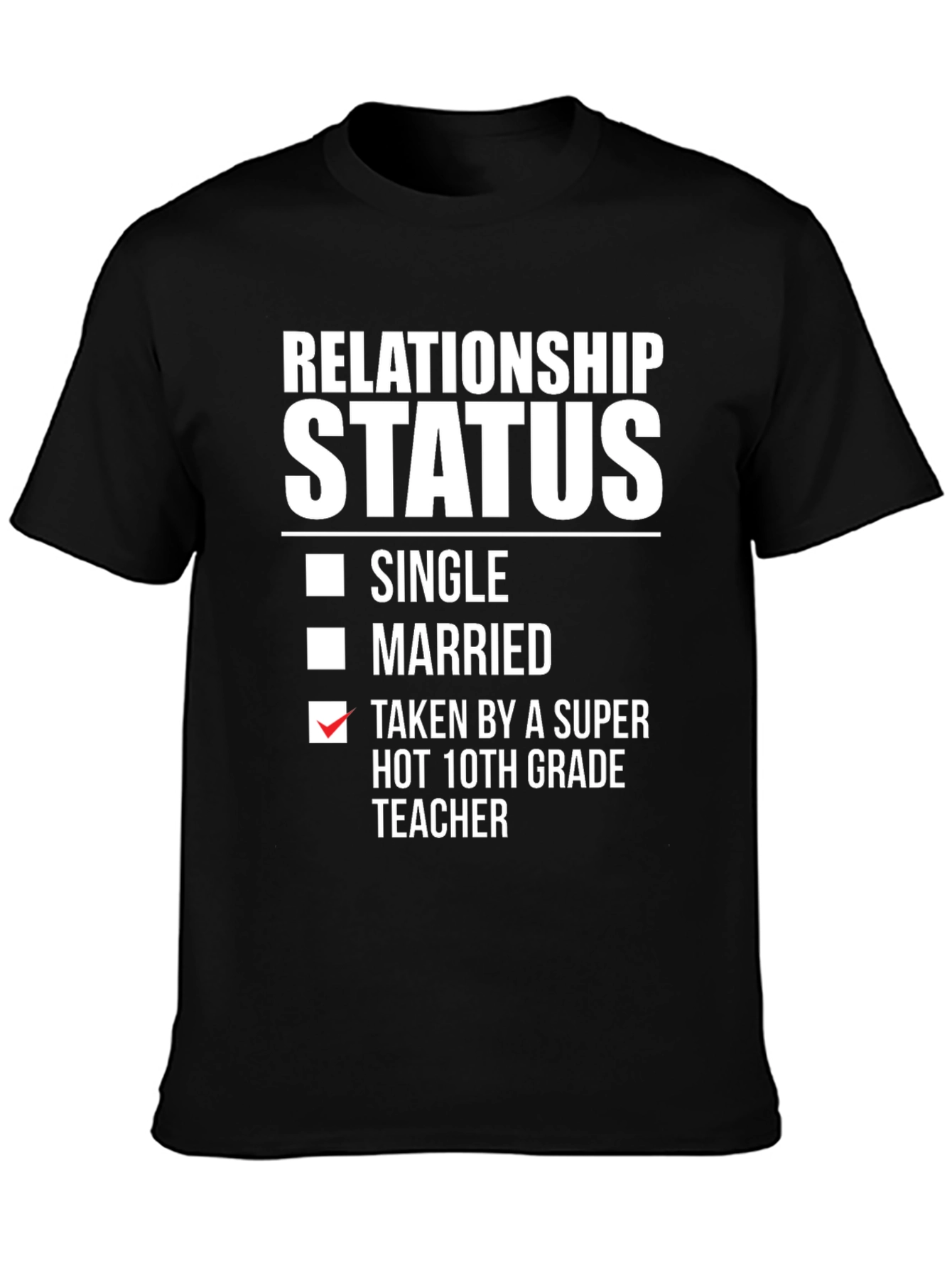 Black Relationship Status T-Shirt view 3