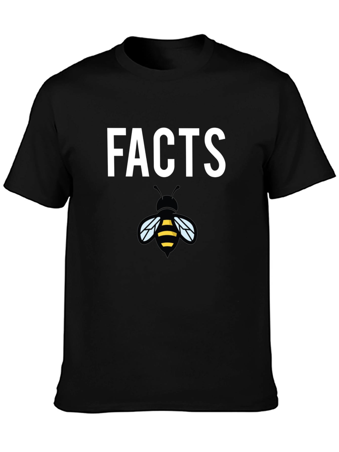 Black Facts Bee T-Shirt - Funny Graphic Tee for Men view 3
