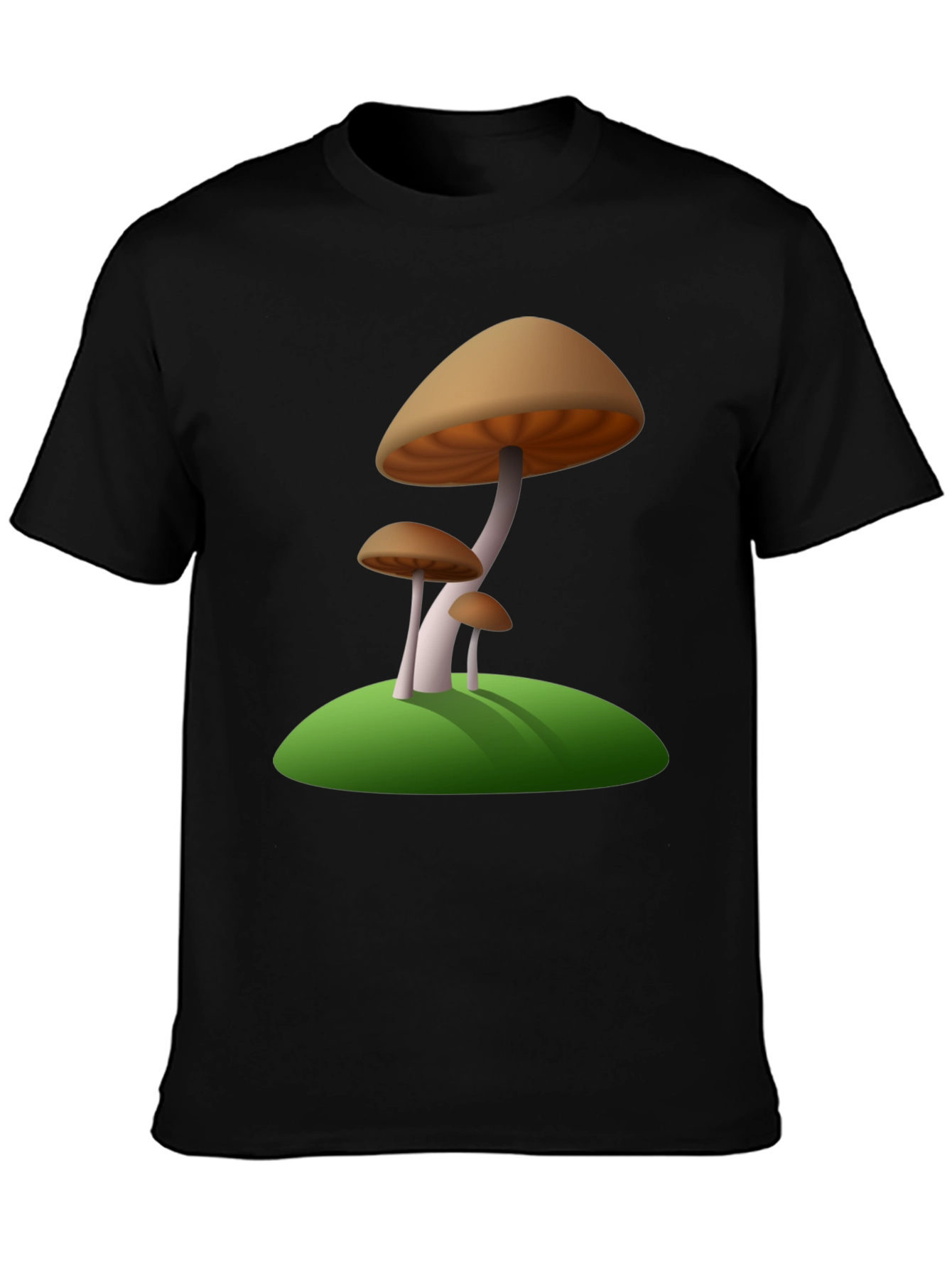 Black Mushroom Graphic Tee - Nature Inspired Design view 3