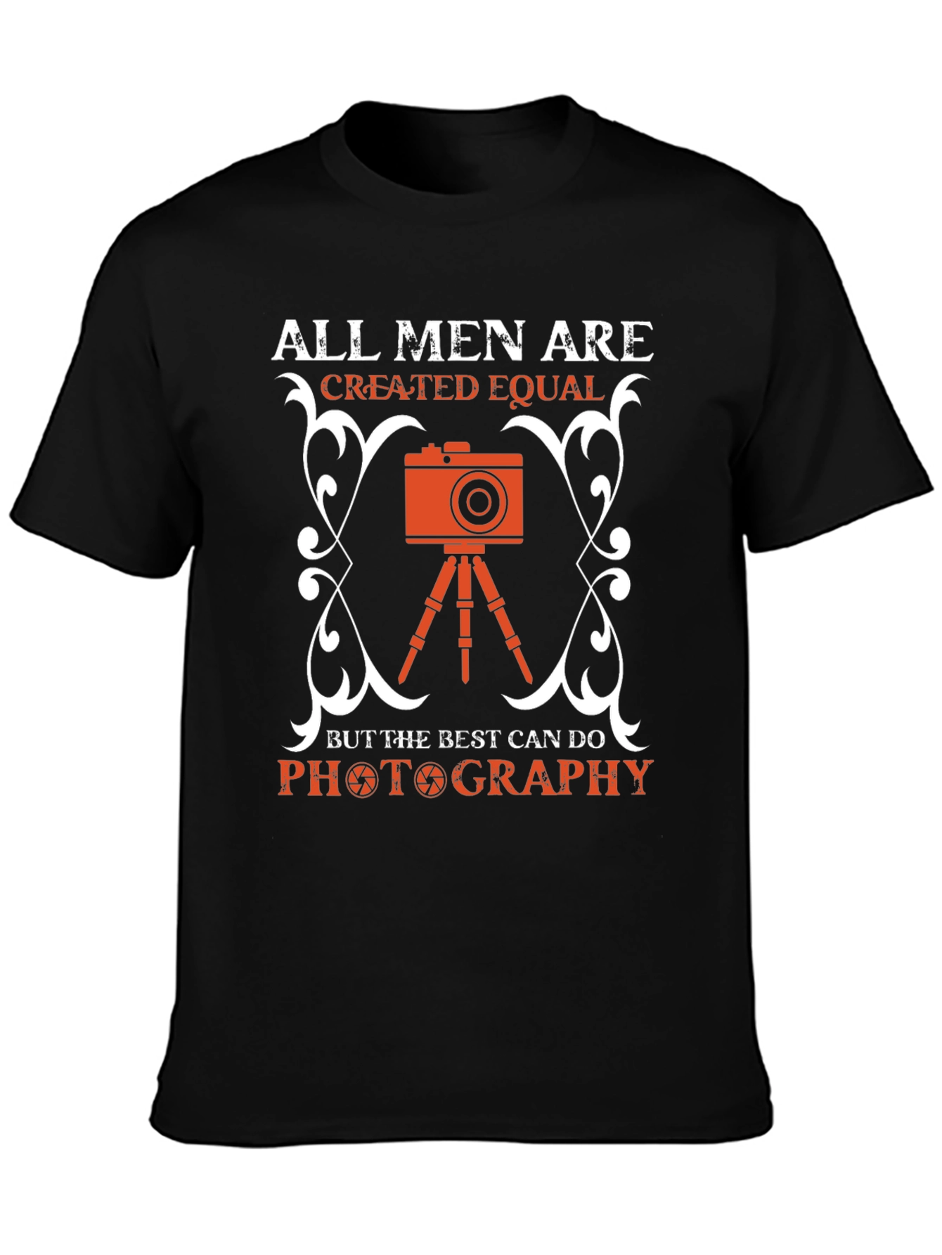 Black Photography Lover T-Shirt - All Men Created Equal view 3