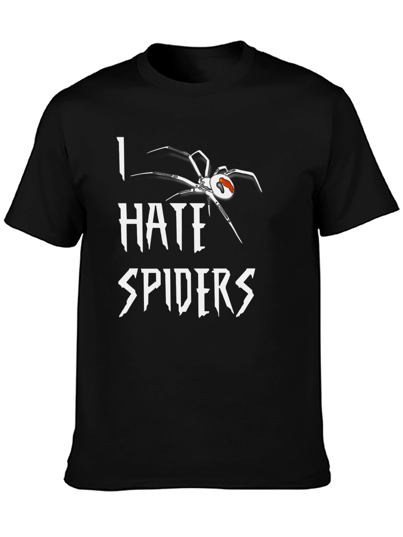 Black I Hate Spiders Graphic Tee - Black T-Shirt view 3