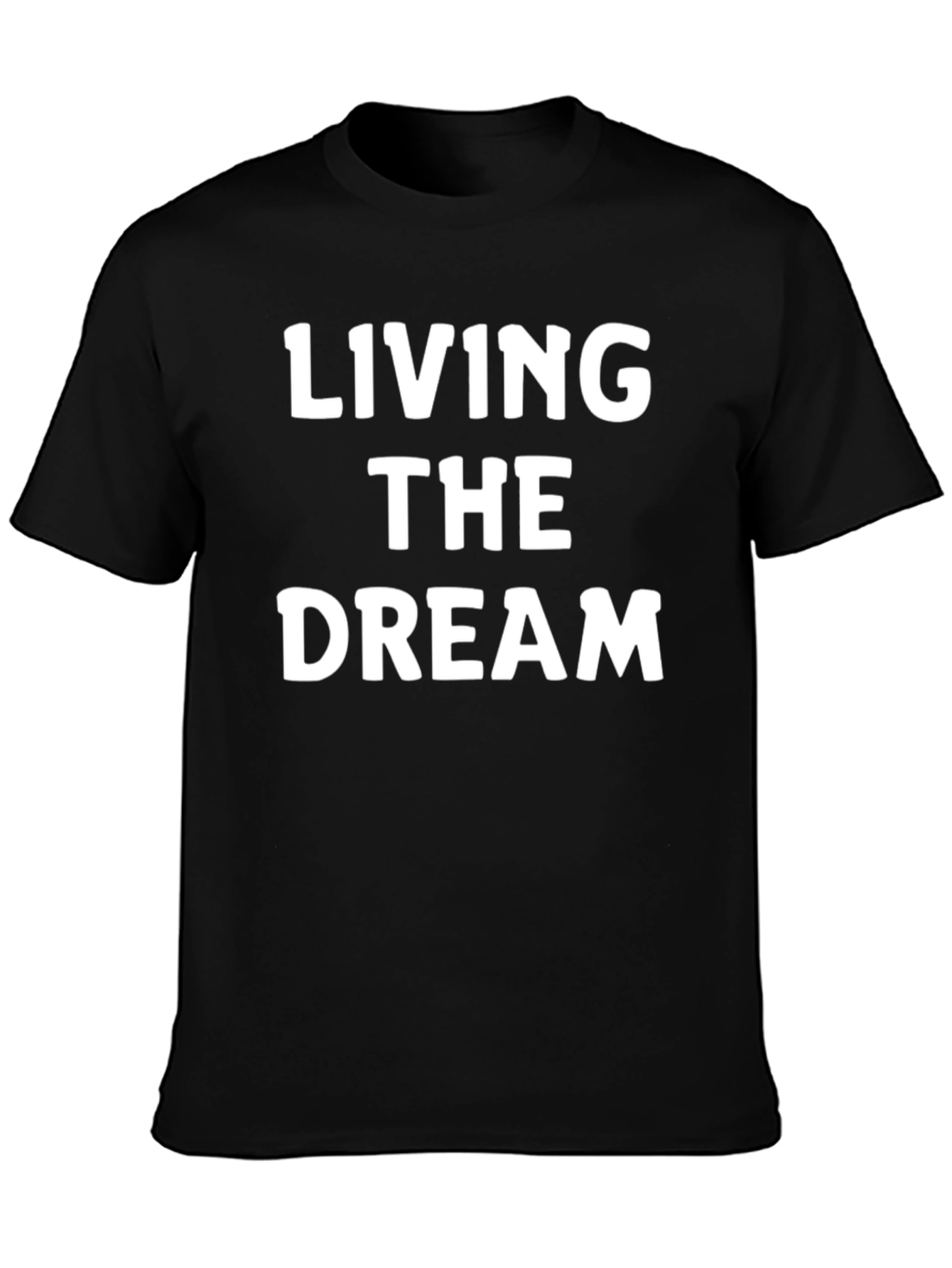 Black Living The Dream Graphic Tee - Soft Cotton Blend view 3