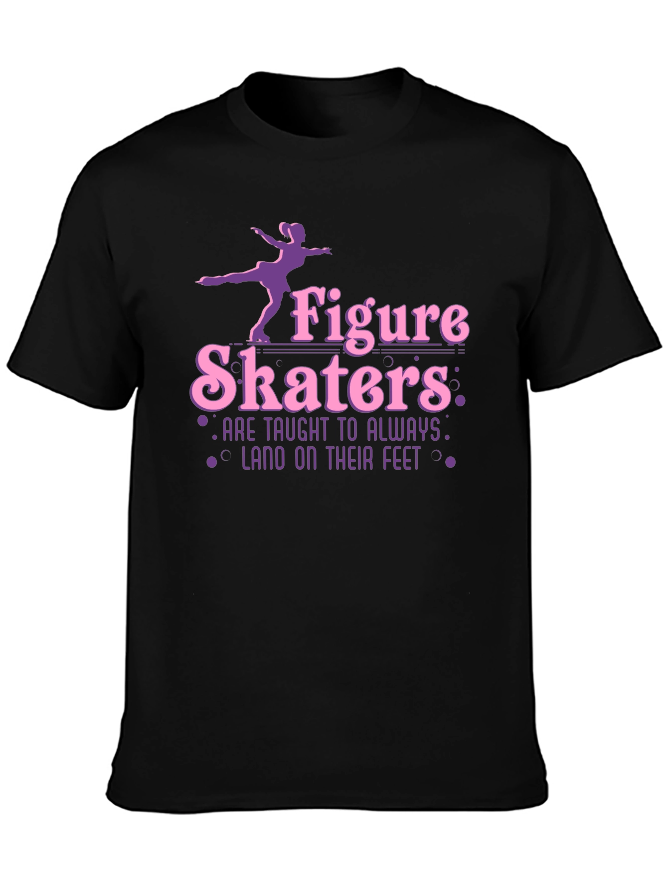 Black Figure Skaters T-Shirt - Land on Your Feet view 3