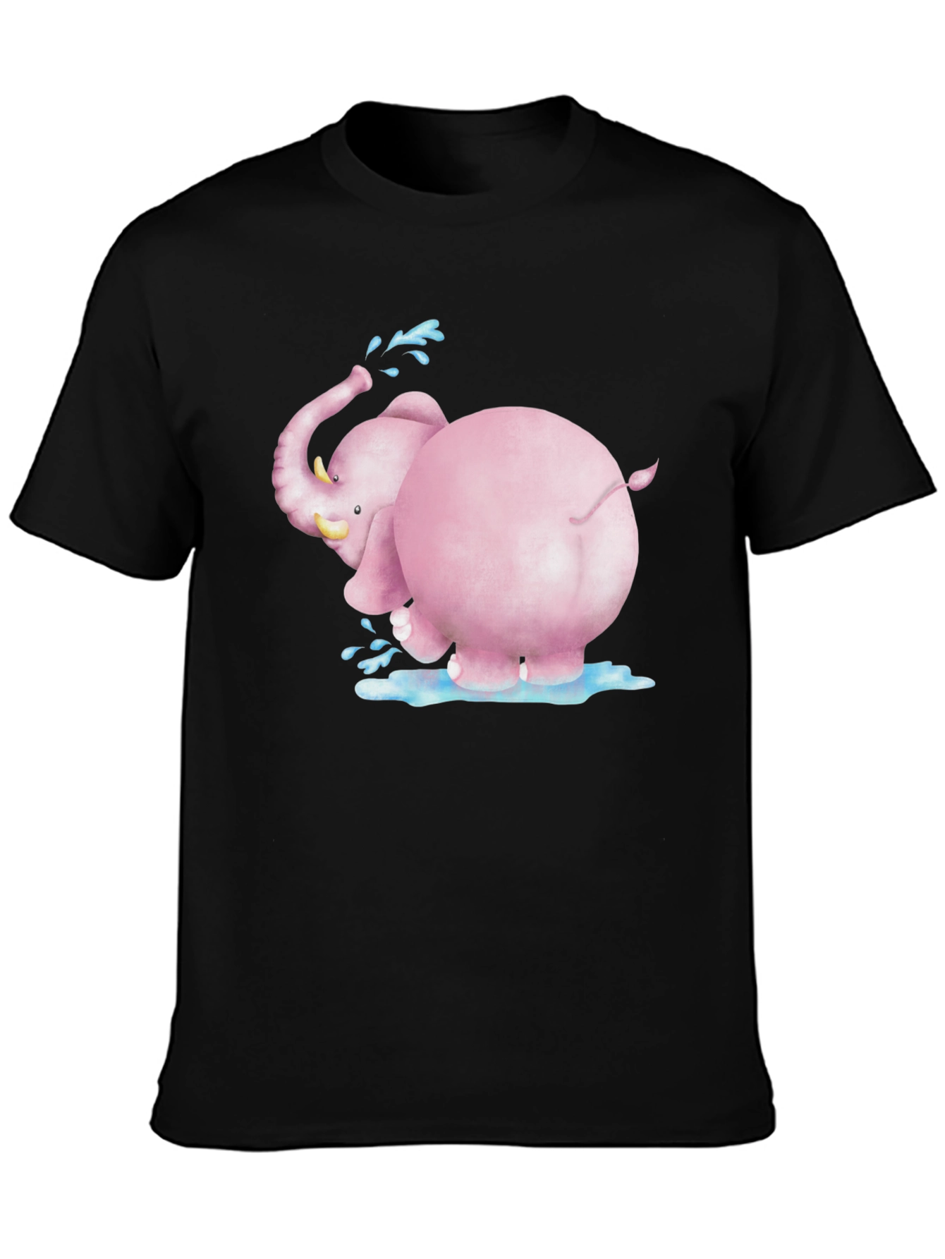 Black Pink Elephant Graphic Tee - Fun & Unique Design view 3