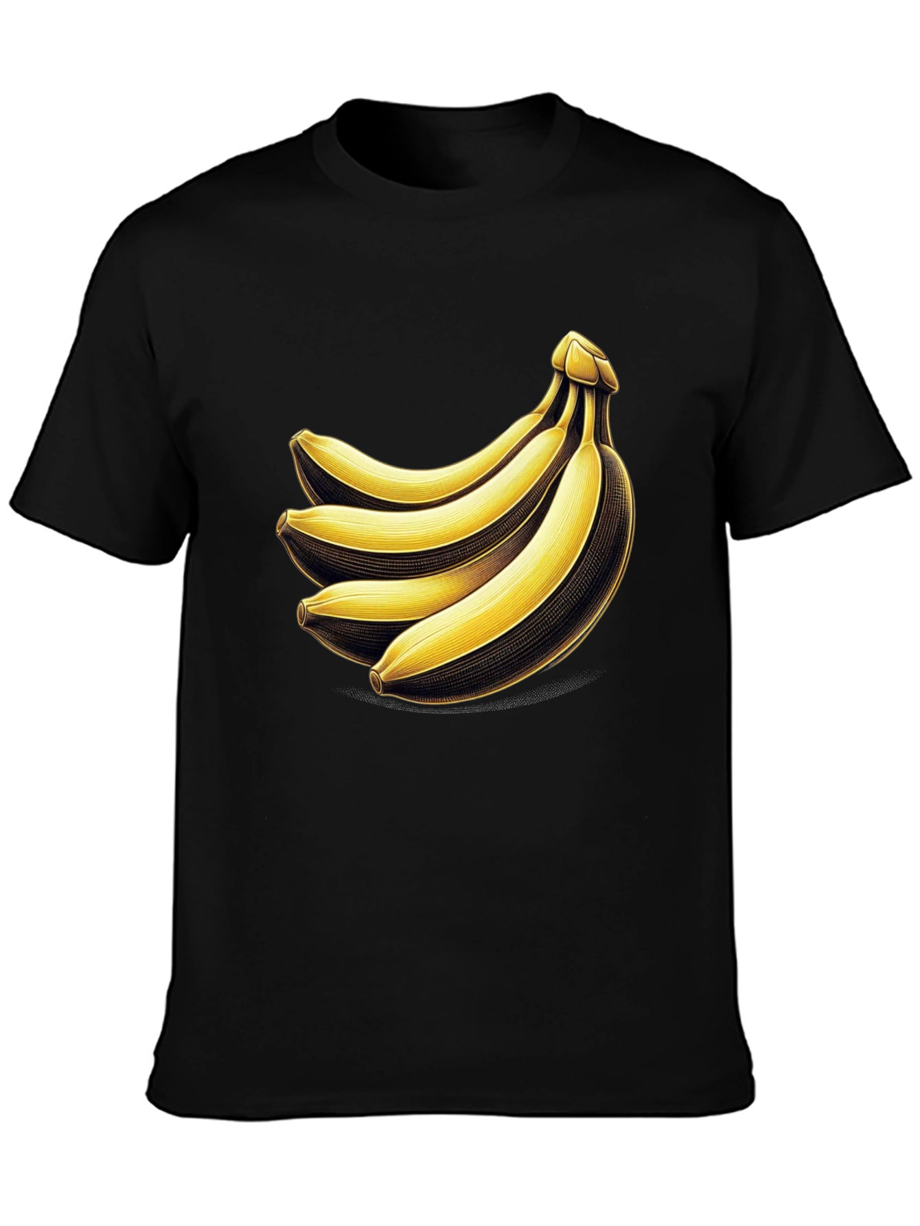 Black Banana Bunch Graphic Tee - Quirky Unisex T-Shirt view 3