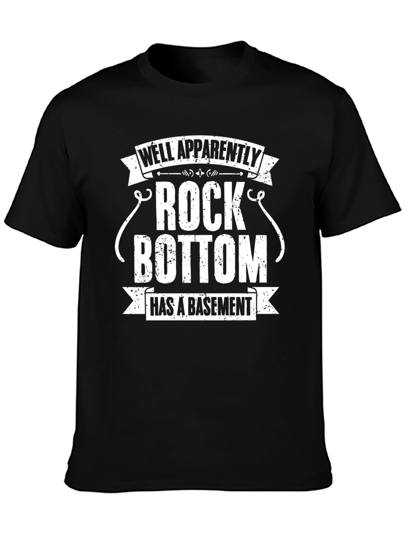Black Rock Bottom Basement Novelty Graphic T-Shirt view 3