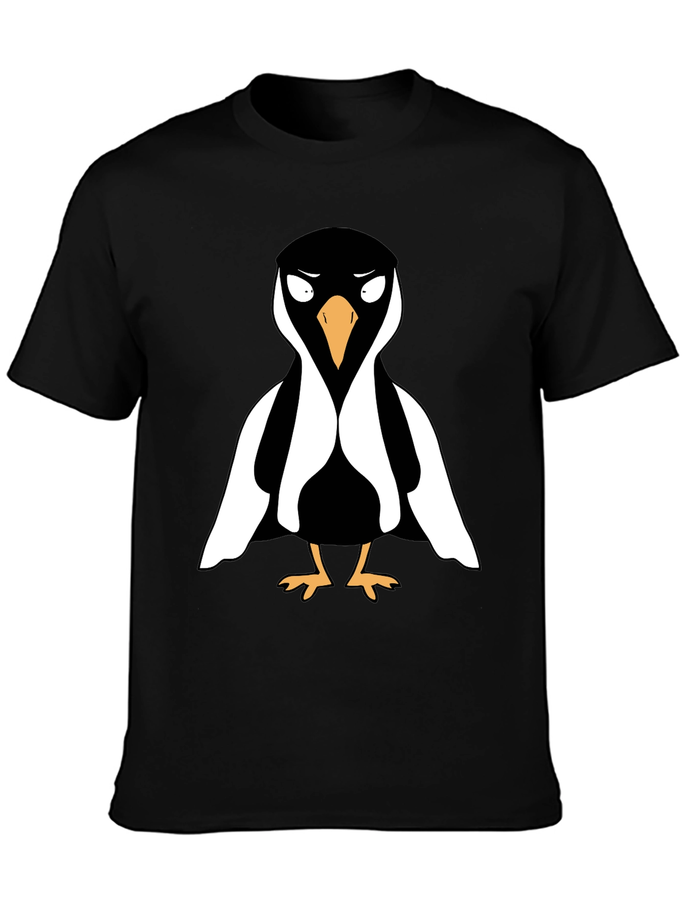 Black Cool Penguin Graphic Tee - Black T-Shirt view 3
