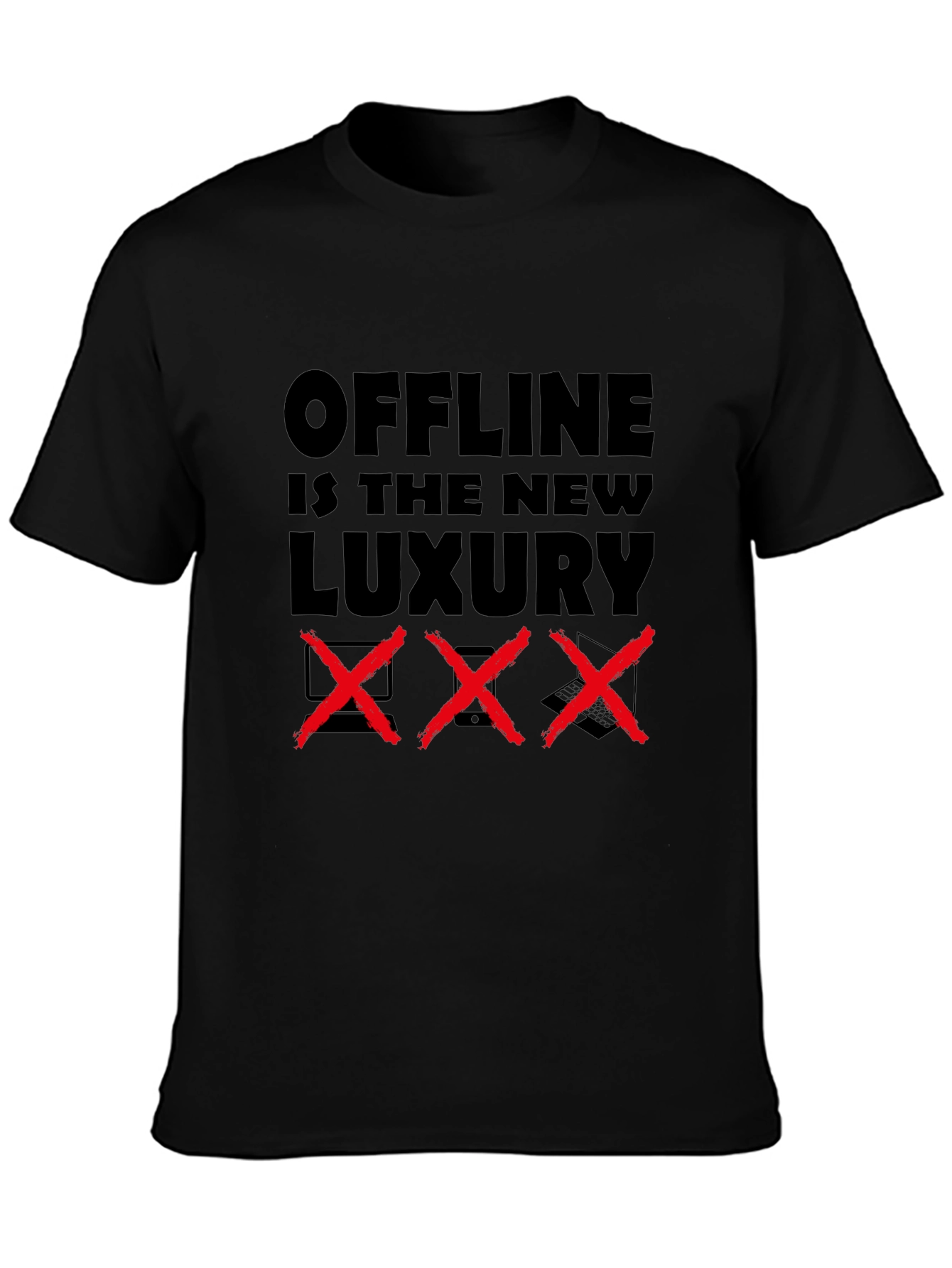 Black Offline is the New Luxury Graphic Tee view 3