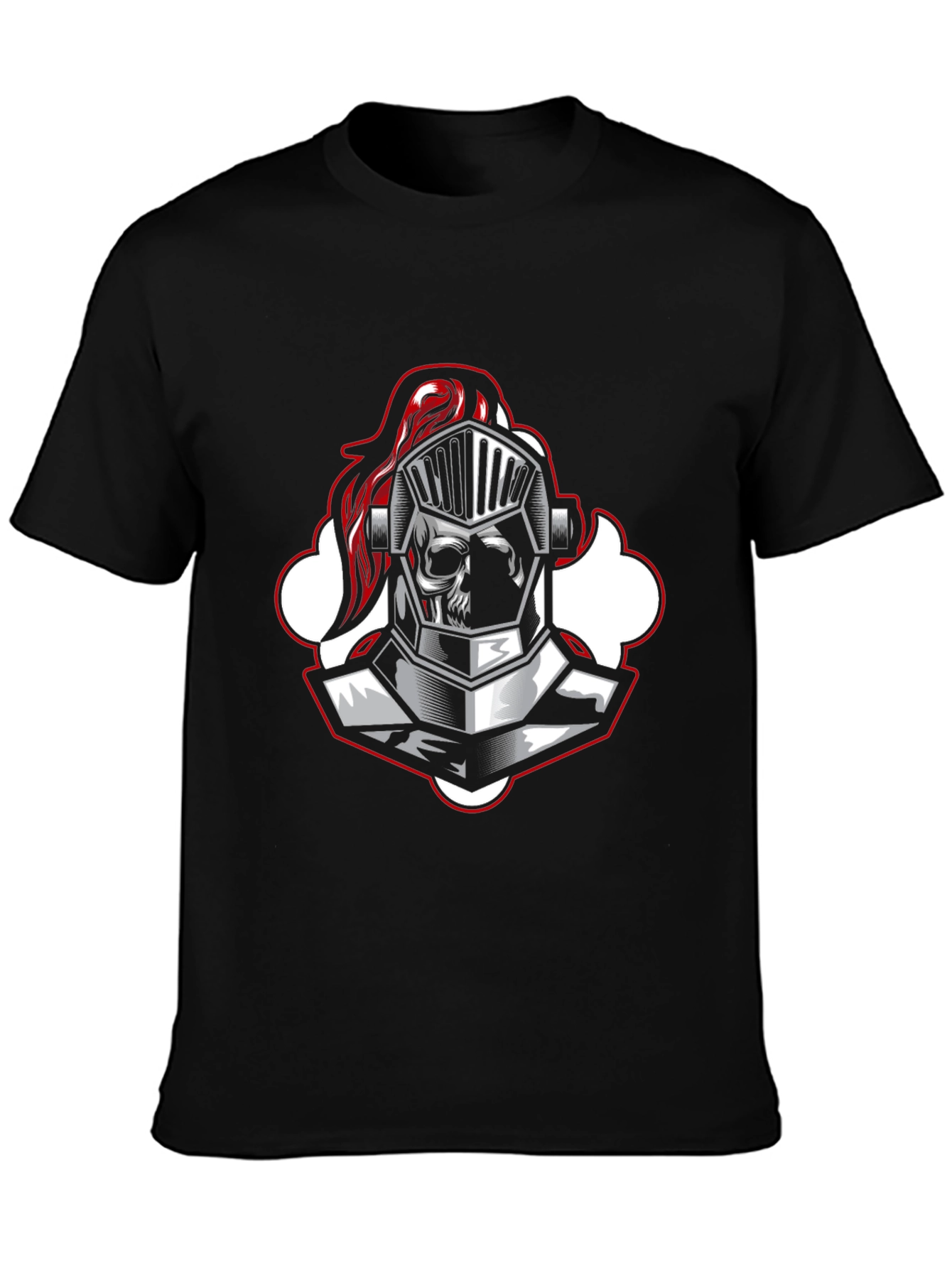 Black Knight Skull Graphic Tee - Black view 3