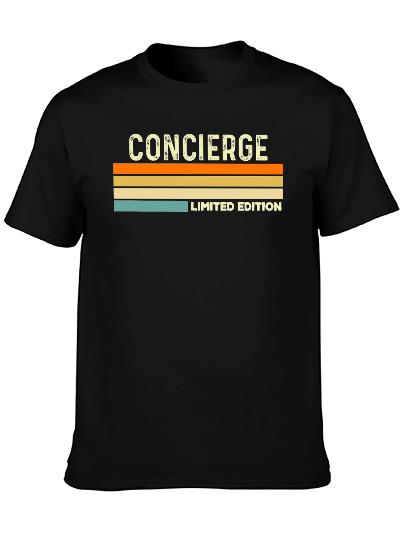 Black Concierge Limited Edition Vintage Style T-Shirt view 3