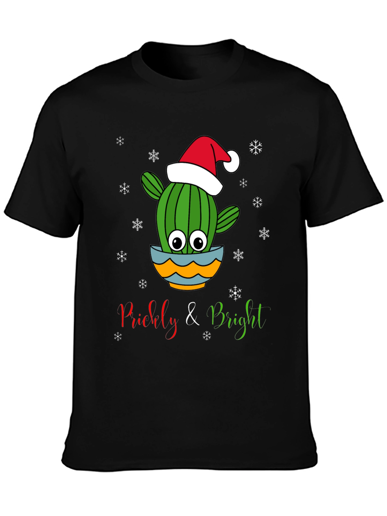 Prickly & Bright Christmas Cactus Graphic Tee - 3