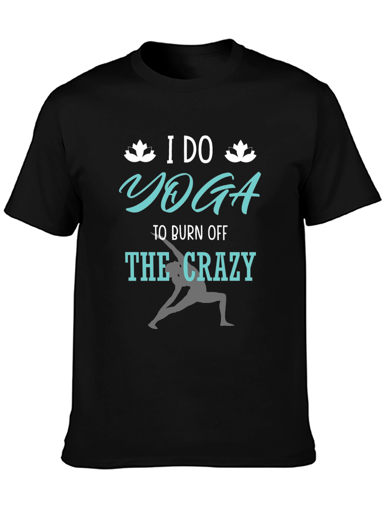Black Yoga Crazy Graphic Tee view 3