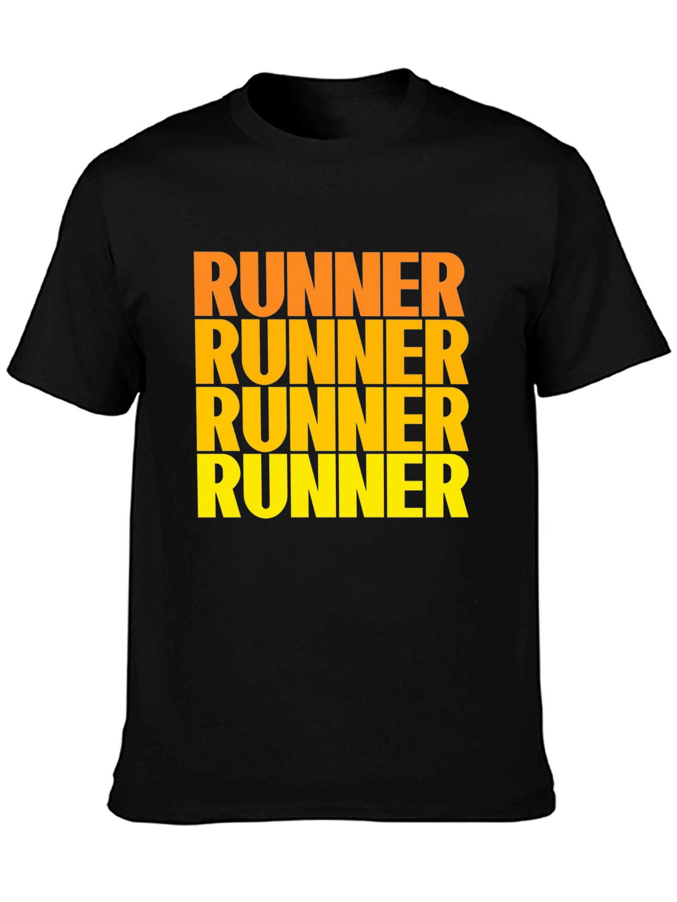 Runner Text Graphic Black T-Shirt - 3