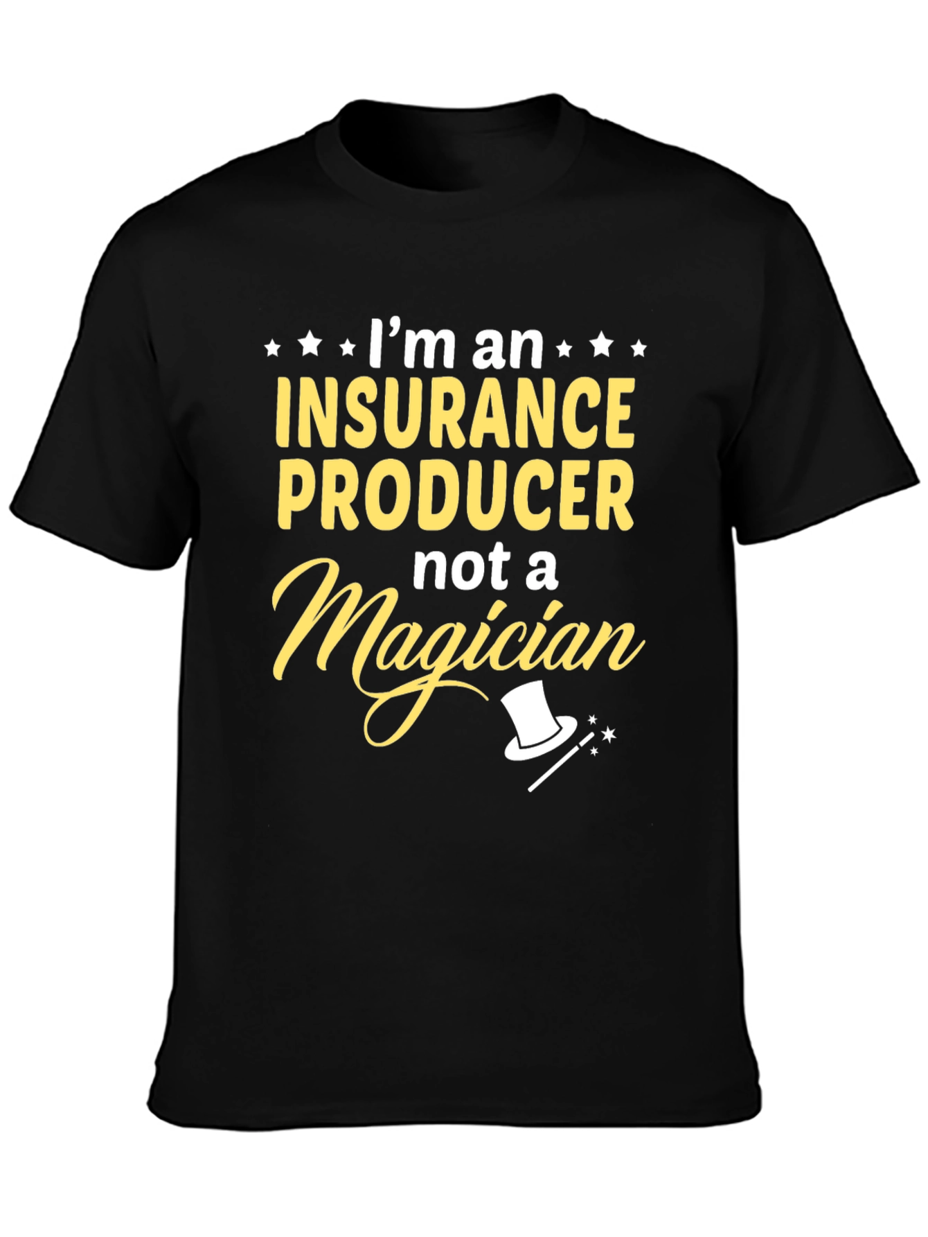 Black Insurance Producer Funny T-Shirt view 3