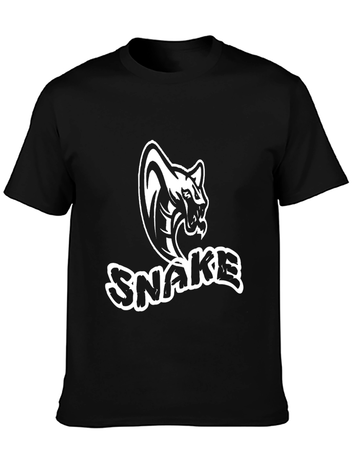 Black Black Snake Graphic Tee - Bold Cobra Design view 3