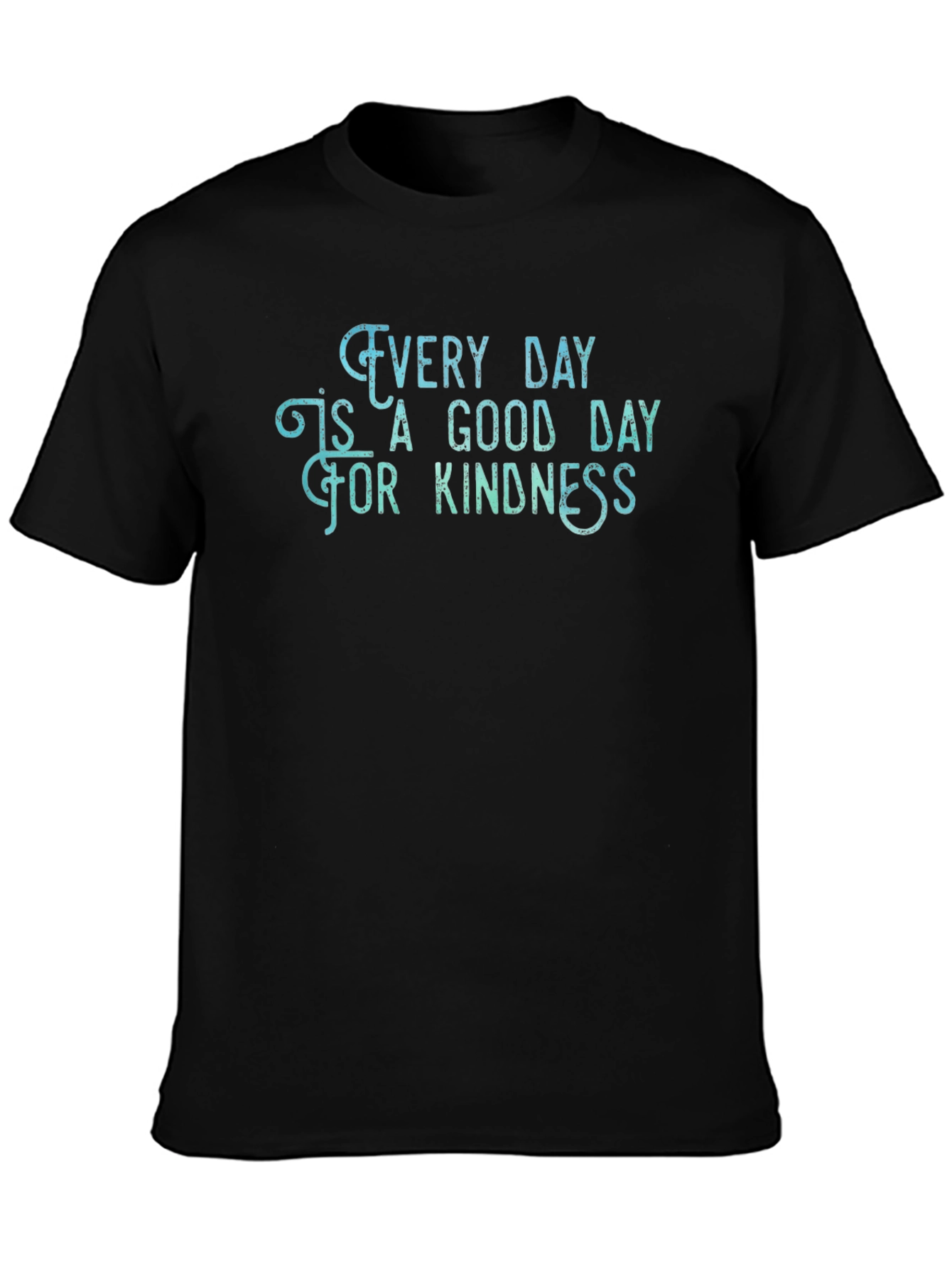 Black Kindness Everyday Graphic Tee - Black Unisex view 3