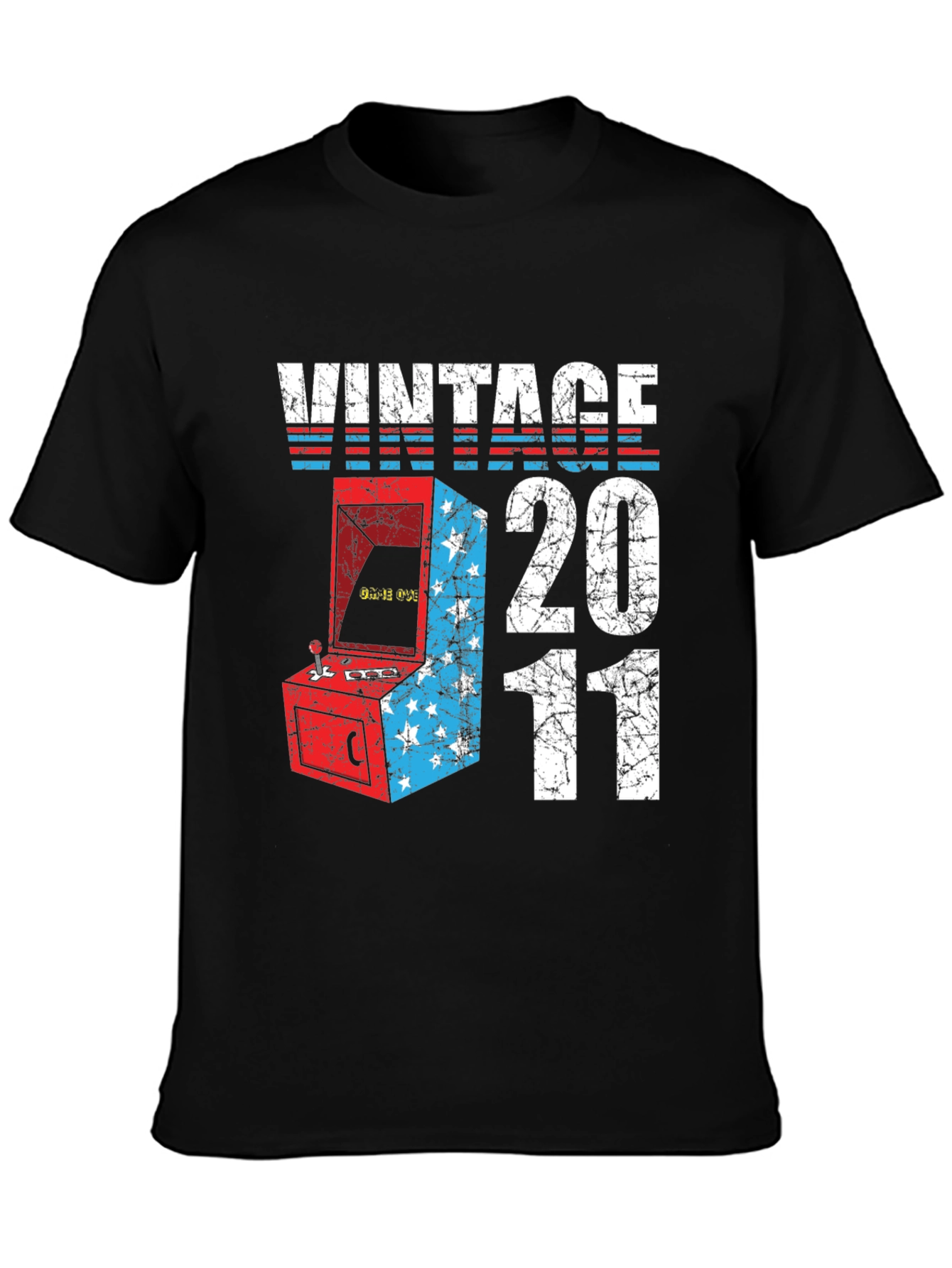 Black Vintage 2011 Arcade T-Shirt view 3