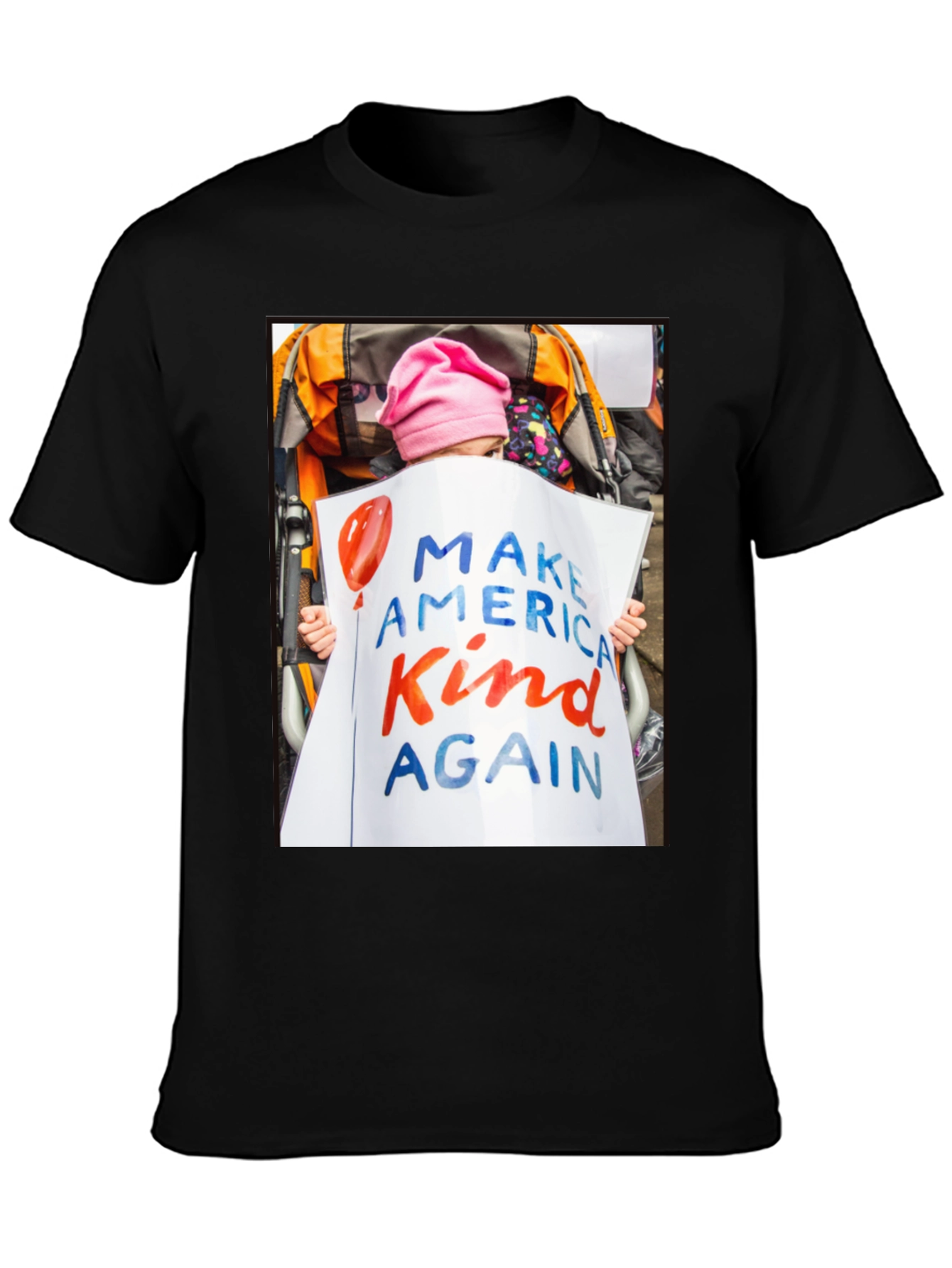 Black Make America Kind Again Graphic T-Shirt view 3